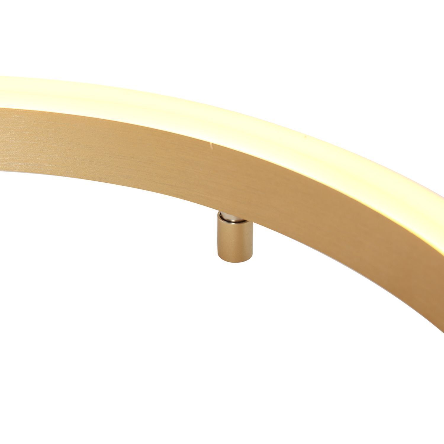 Dekorative LED Wandlampe Metall in Gold H:40 cm Ring