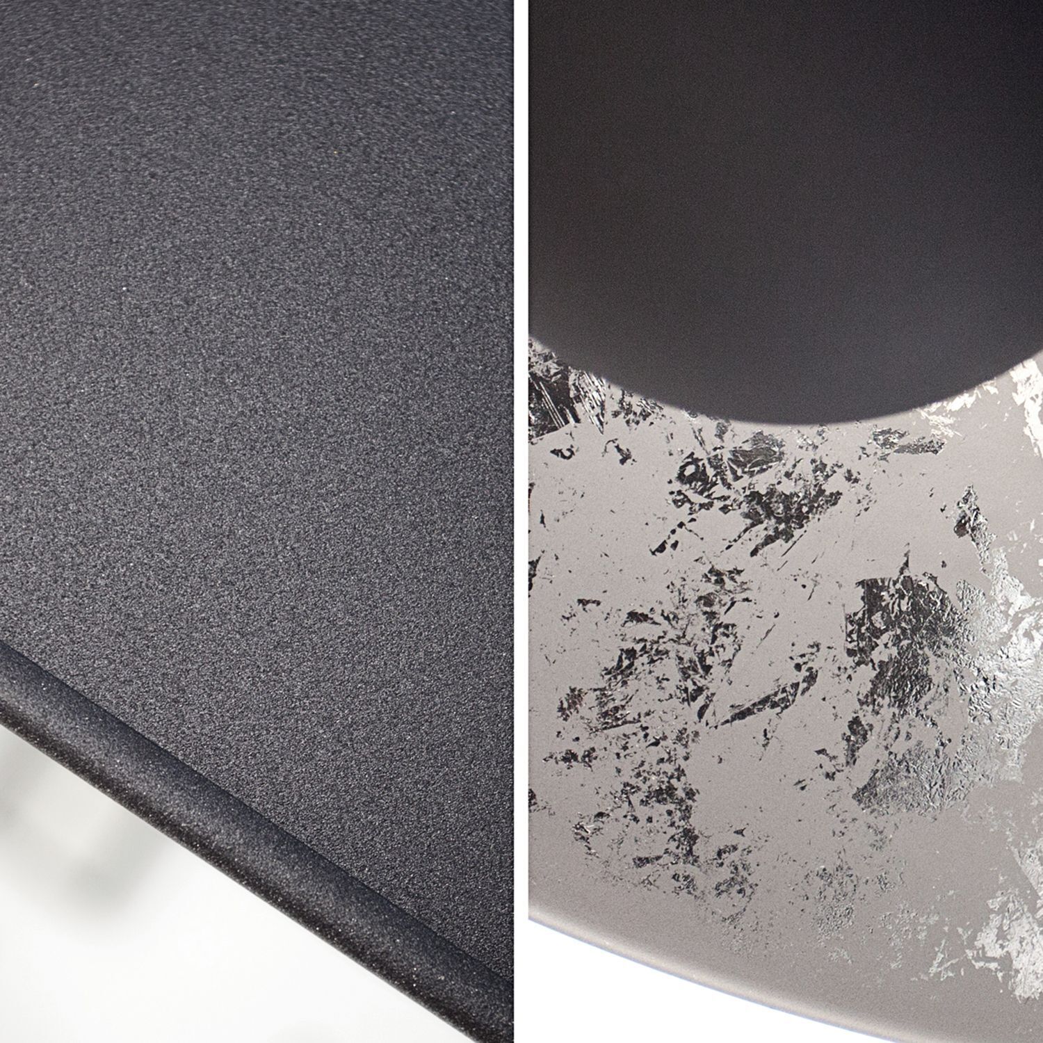 Pendellampe rund Ø55cm Retro Schwarz Silber Pendellampe rund Ø55cm Retro Schwarz Silber