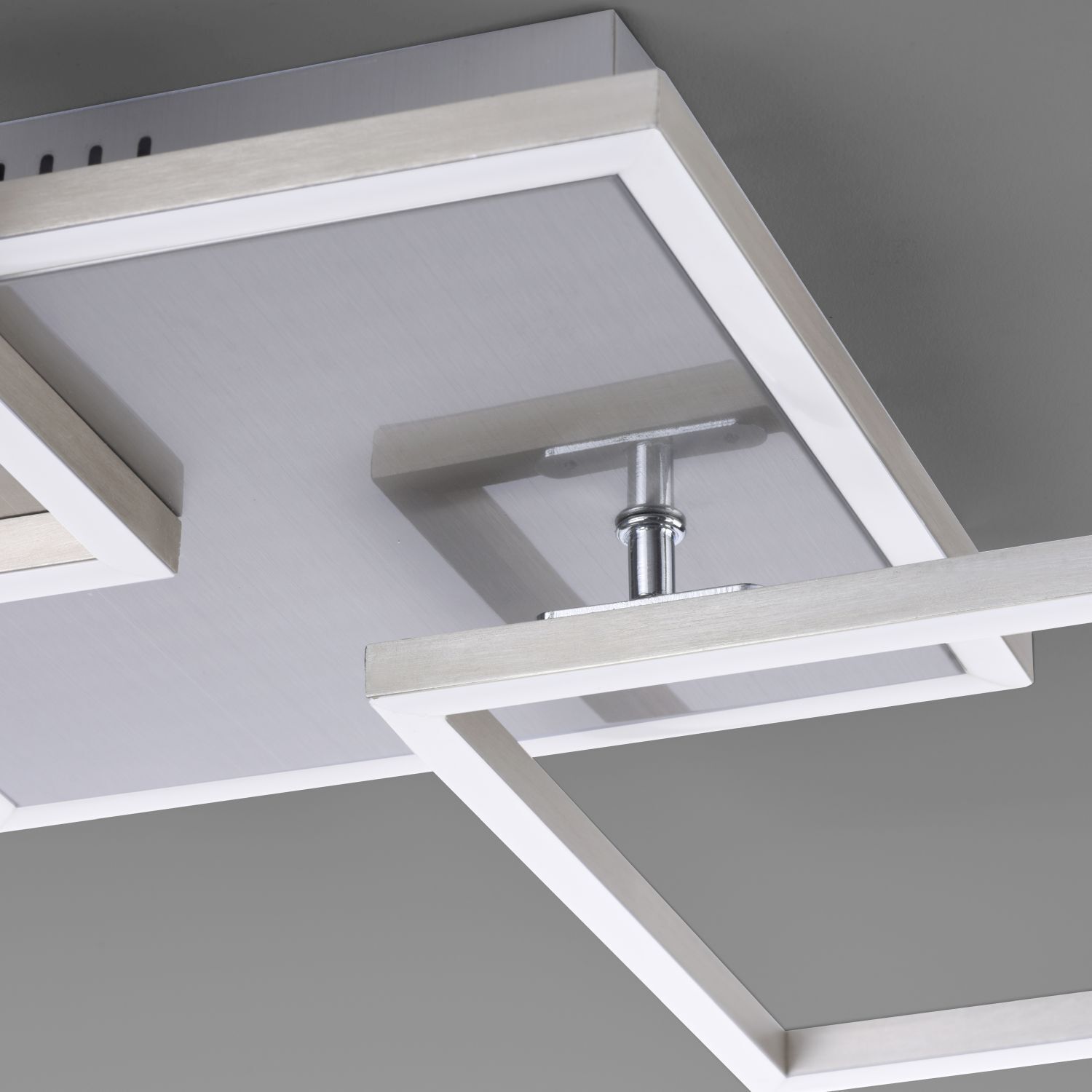 deckenleuchte, pendant, metal, geometrisch, weiss