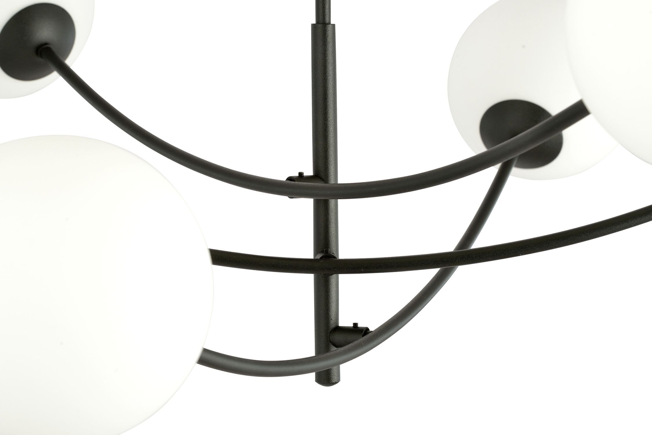 Deckenleuchte Metall Glas B: 89 cm 6x E14 schwenkbar