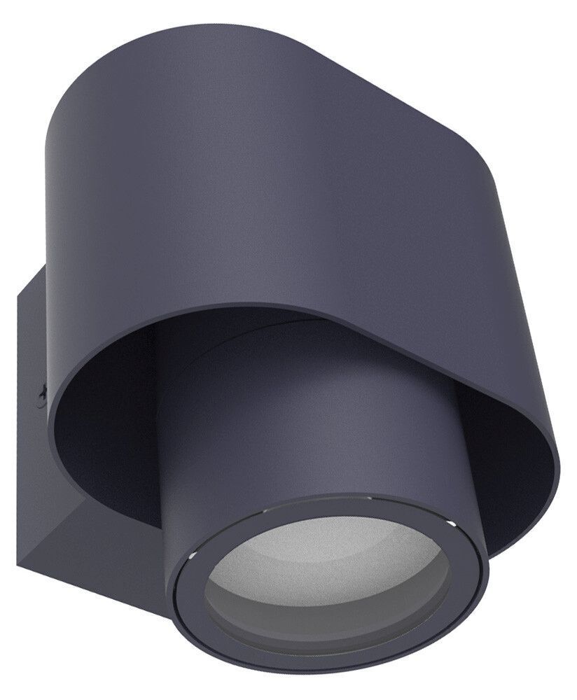 Wandspot Anthrazit Aluminium H:10 cm IP44 GU10 flexibel