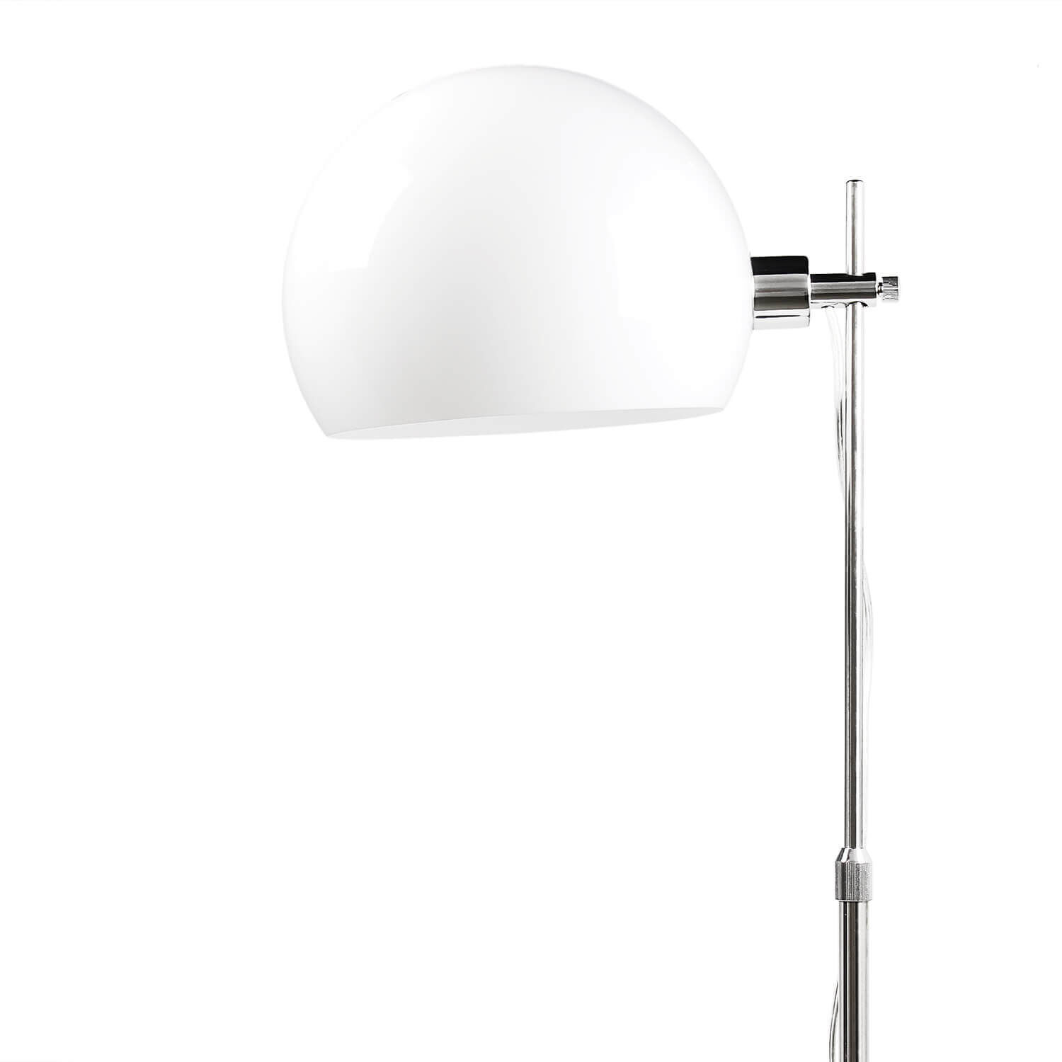 Stehlampe Wohnzimmer Leseleuchte Chrom Weiß Bauhaus Lampe, Lampenschirm