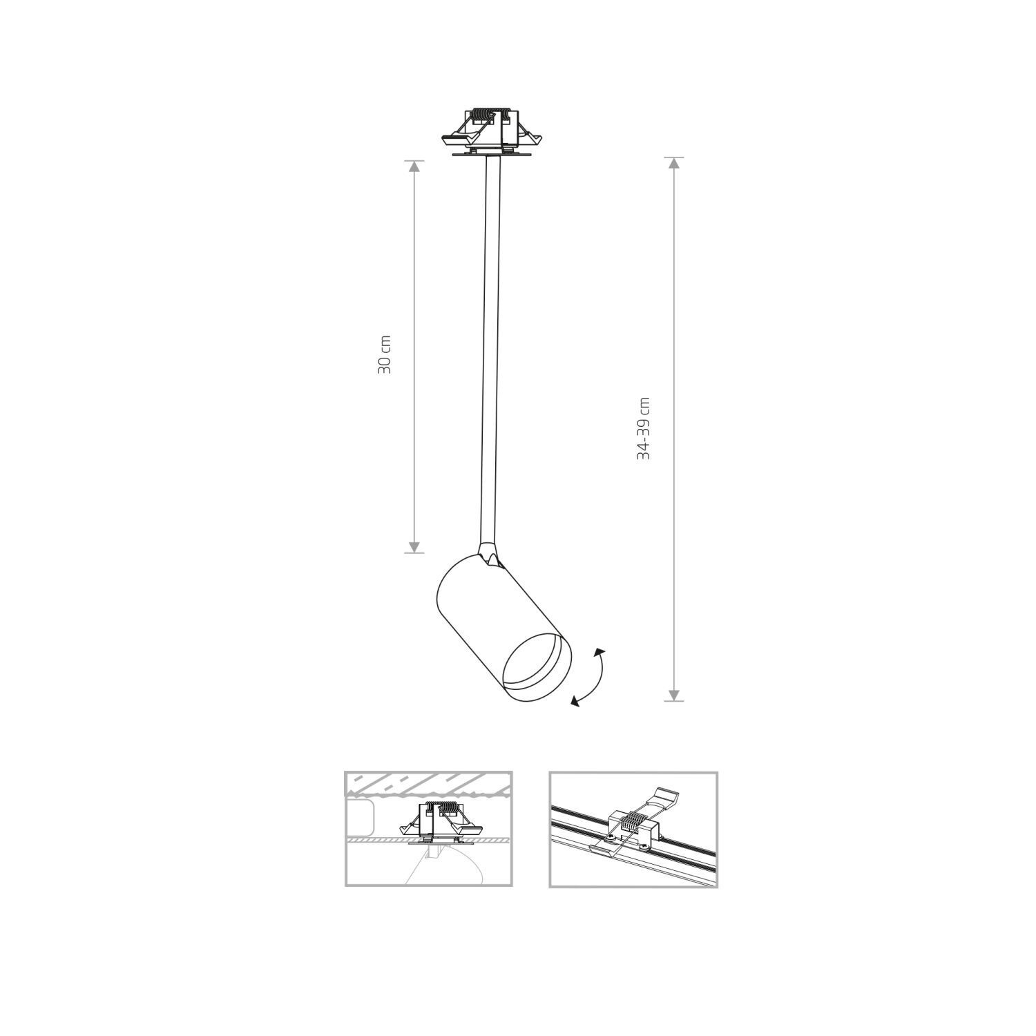 Einbau Strahler Decke Weiß GU10 verstellbar Modern