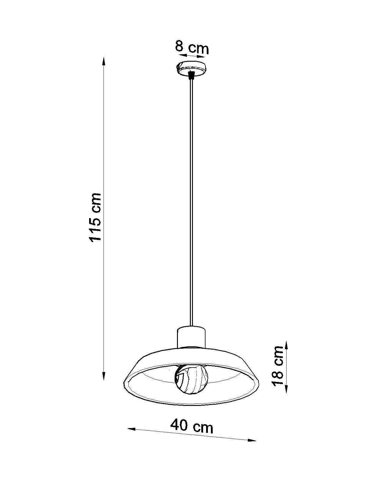 Suspension Gris Ø 40 cm Abat-jour Béton E27