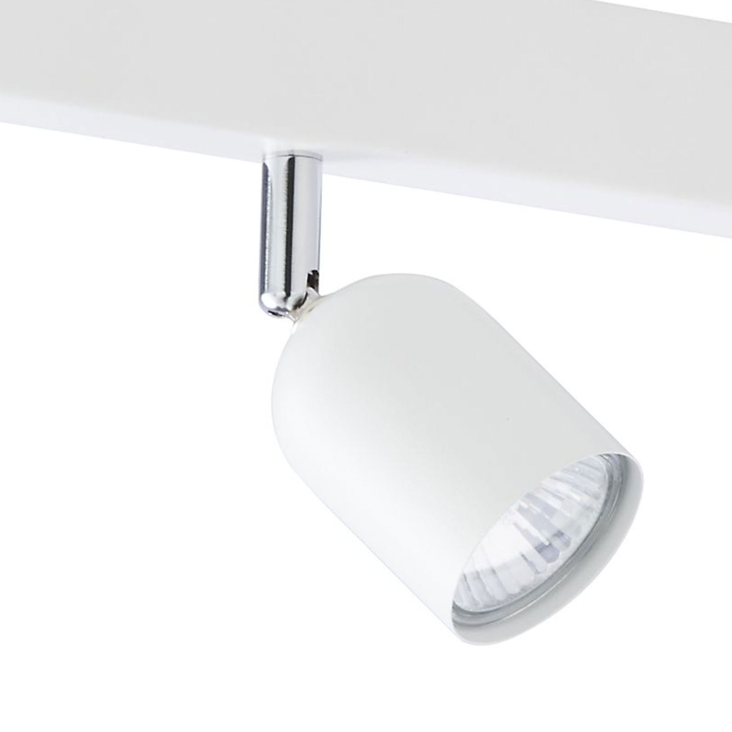 Grand spot de plafond blanc métal 6 flammes 127 cm de long Beleuchtung, Lampe, Schmuck, Medaillon, Anhänger