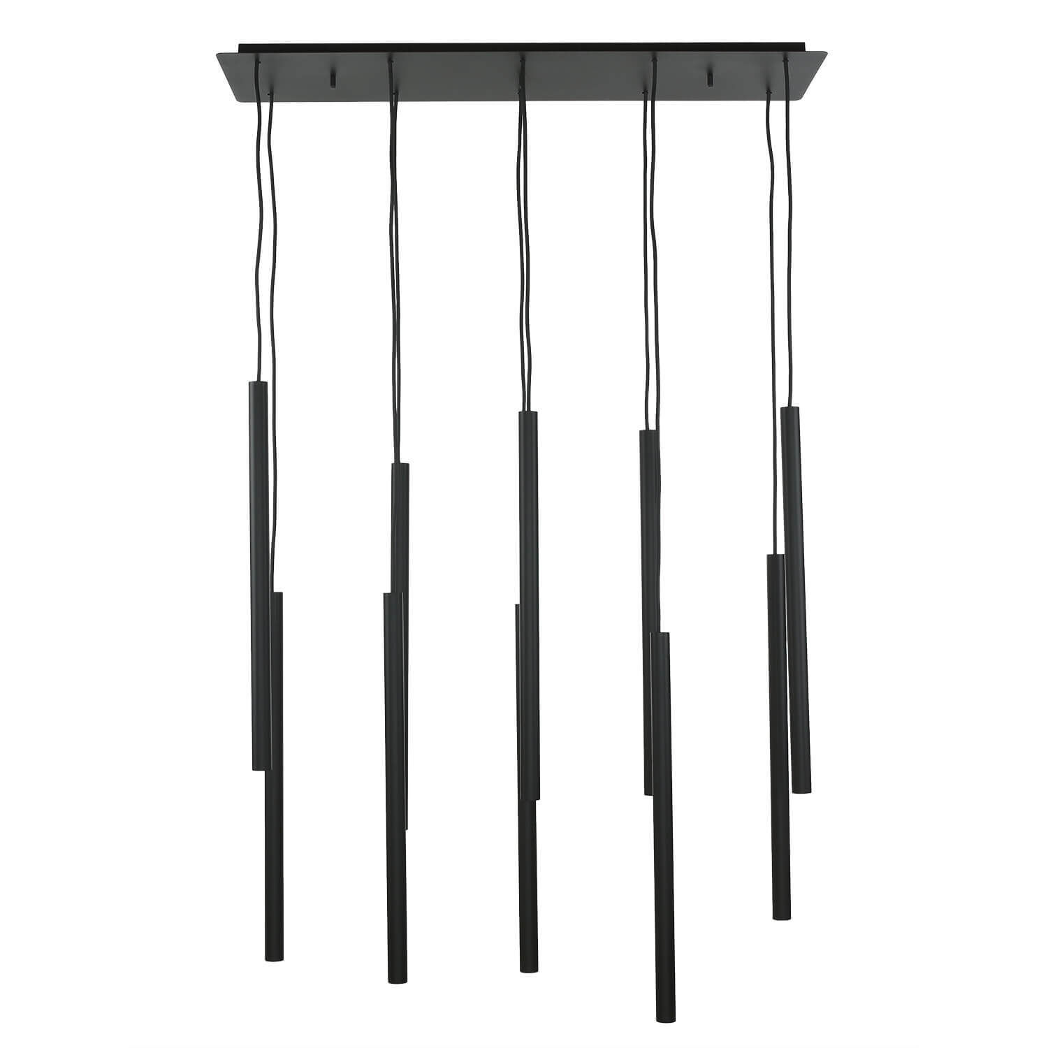 pendant lights, hängende Beleuchtung, schwarze Stäbe, mehrfachleuchte, deckenleuchte