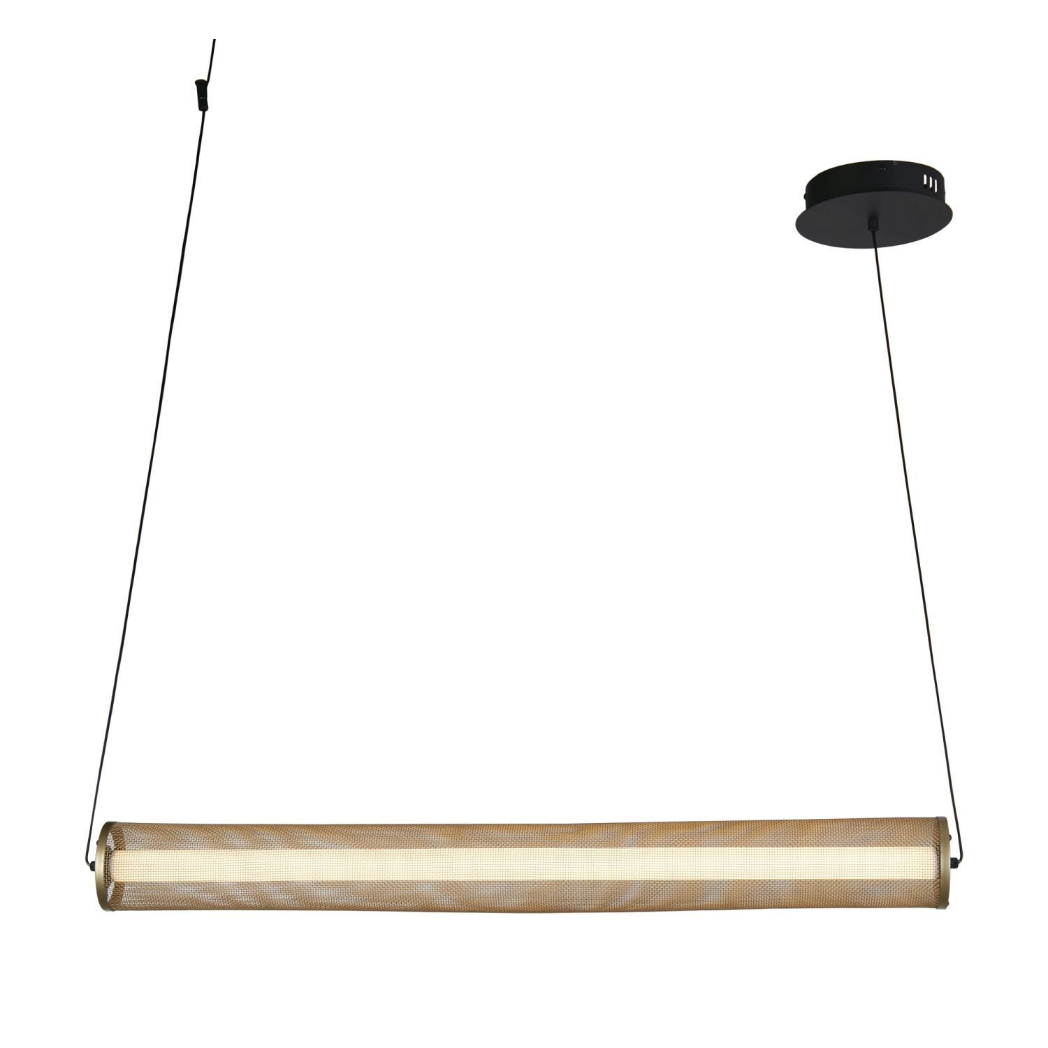LED Pendelleuchte in Gold Schwarz Metall 26 W 92 cm pendant light, hängelampe, lineare leuchte, zylinder schirm, moderne kronleuchter