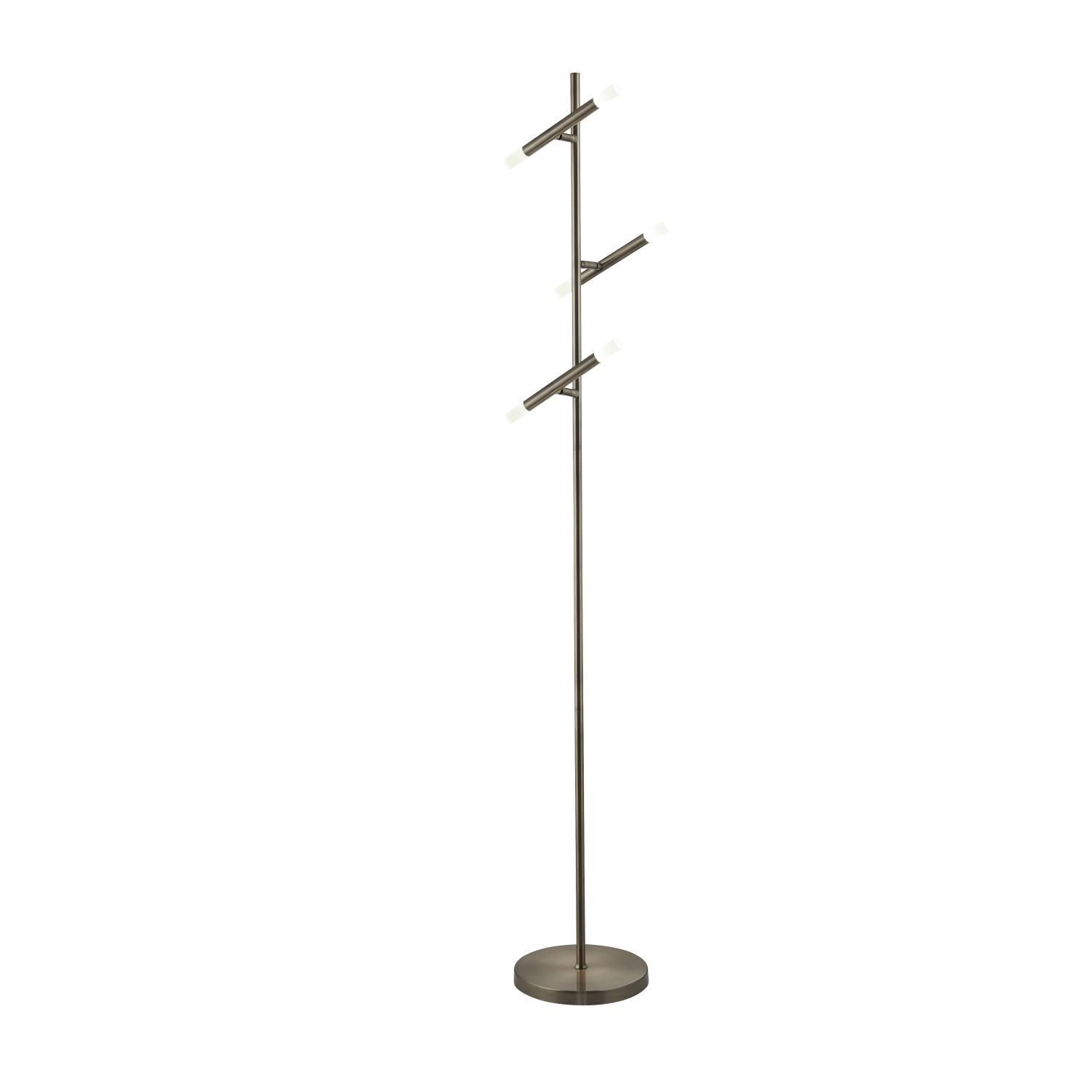 Stehleuchte LED verstellbar 150 cm in Nickel matt