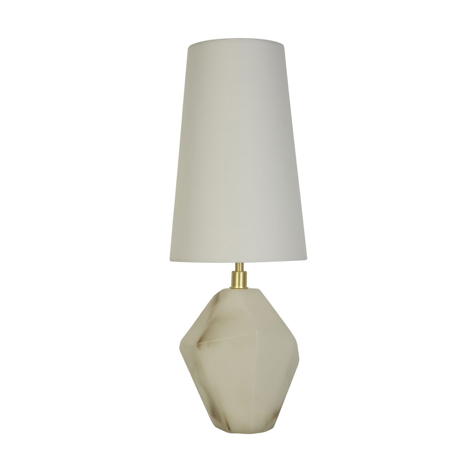Lampe de table Blendarme résine tissu 55,5 cm confortable blanc