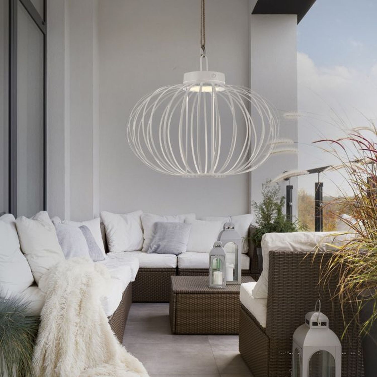 LED Akku Tischlampe IP44 Weiß dimmbar Touch 37 cm 2 W Dekoration für Zuhause, Mobiliar, Wohnzimmer, Zimmer, Couch