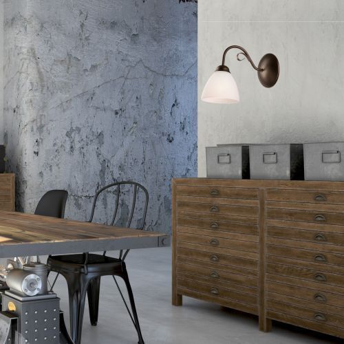 Wandleuchte Braun Glas Metall Rustikal LIRLIN