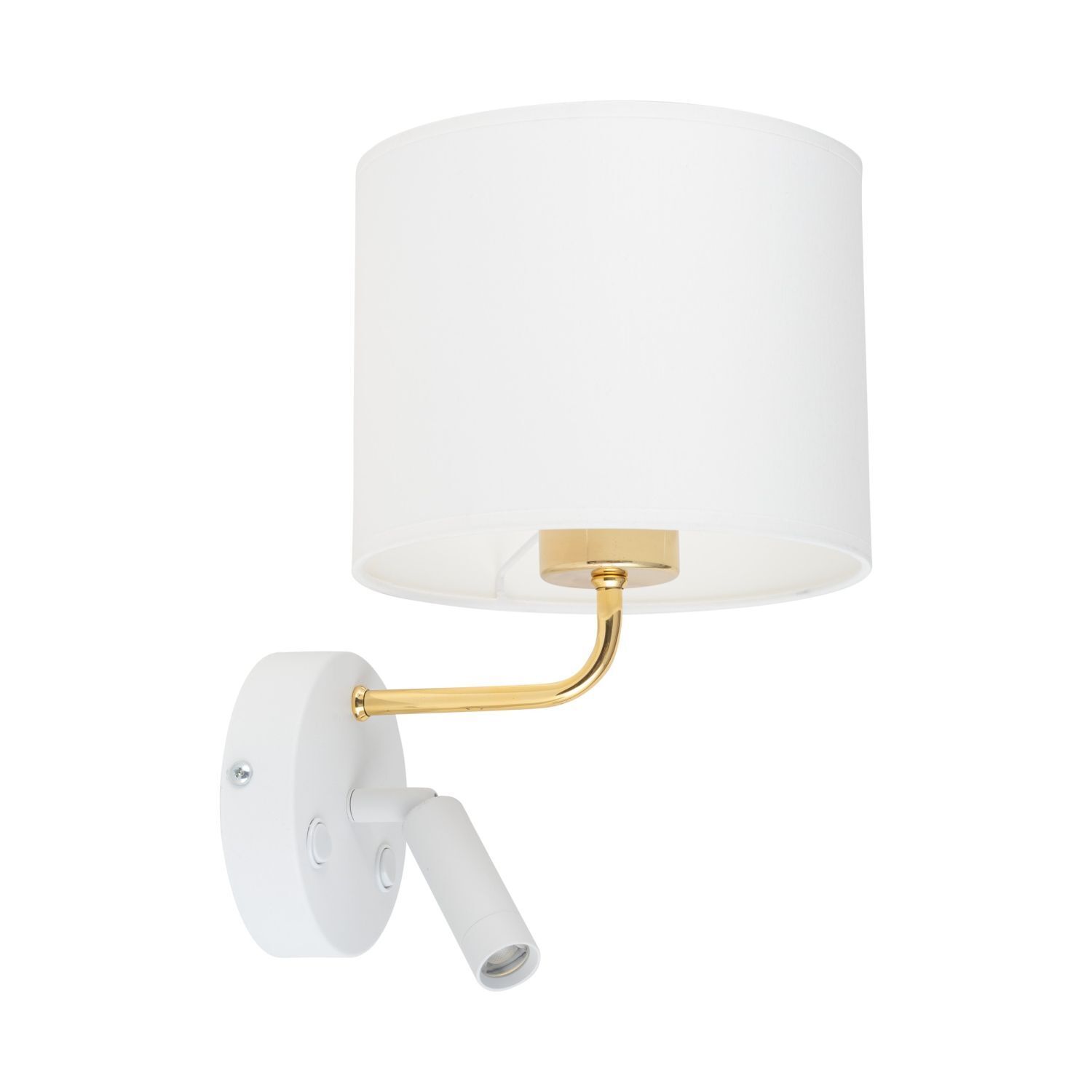 Applique avec lampe de lecture Interrupteur blanc or DEMETRIO