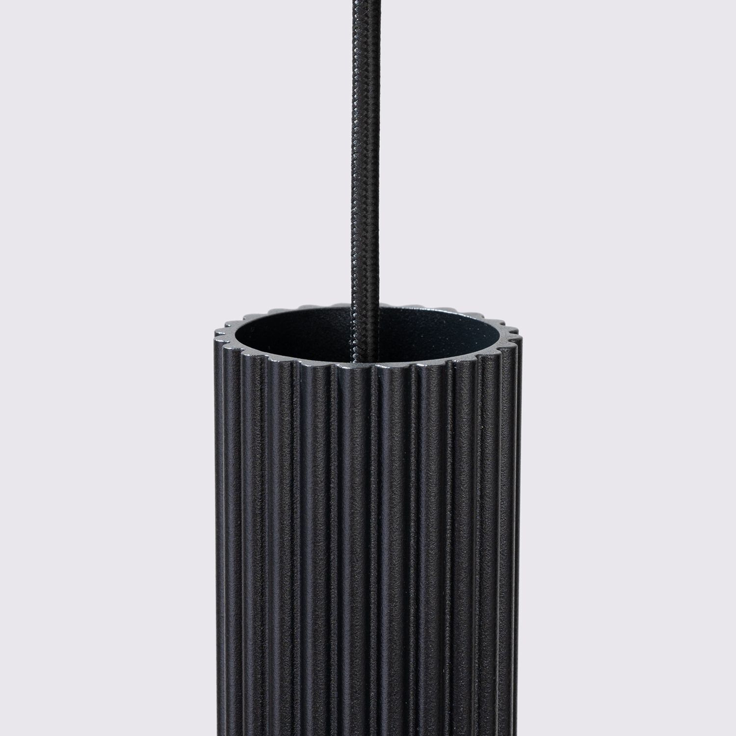 Suspension à 3 flammes GU10 L : 45 cm Noir Moderne BERTA Lampe, Spule, Spirale