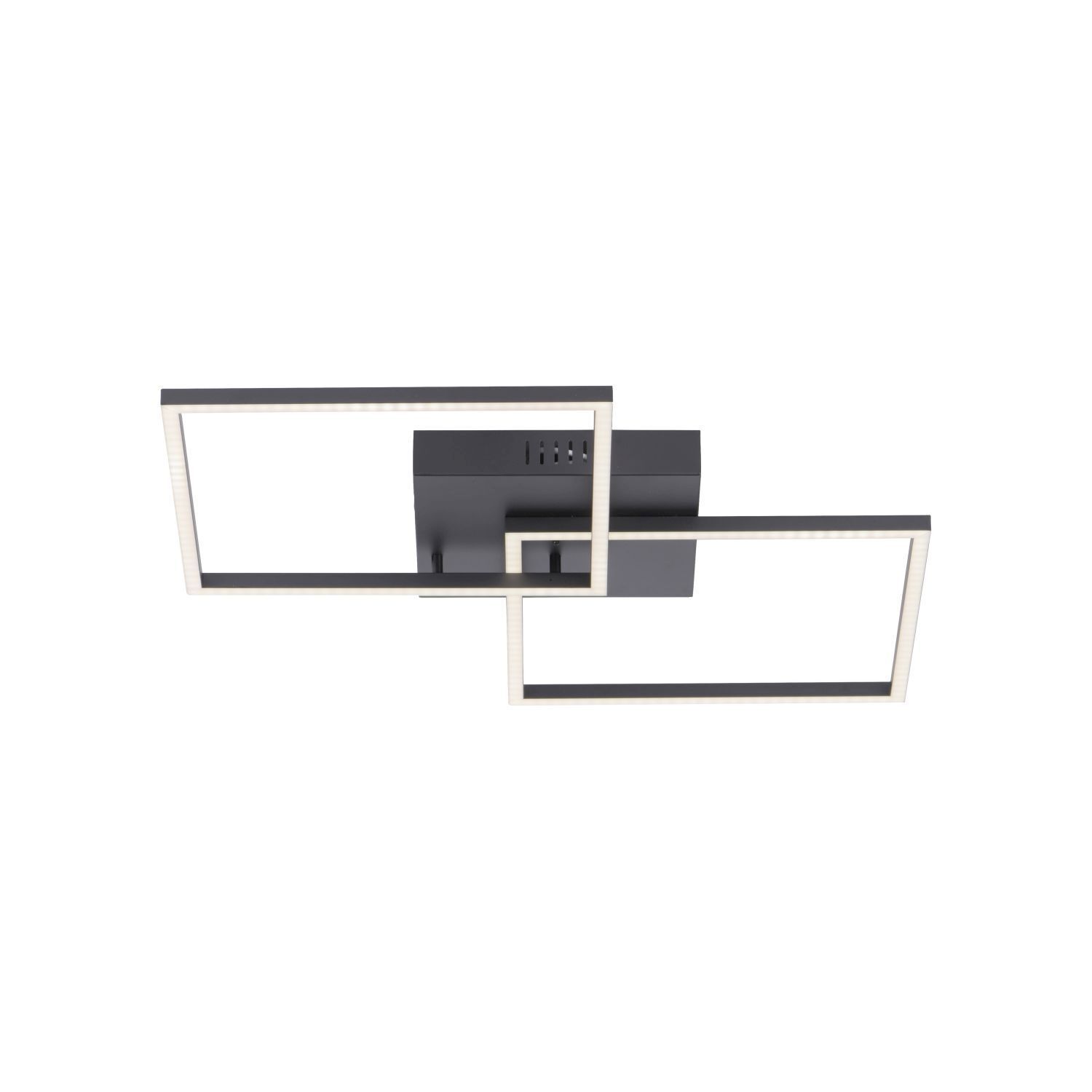 Schwarze LED Deckenleuchte L:53 cm 2700-5000 K dimmbar Ablage