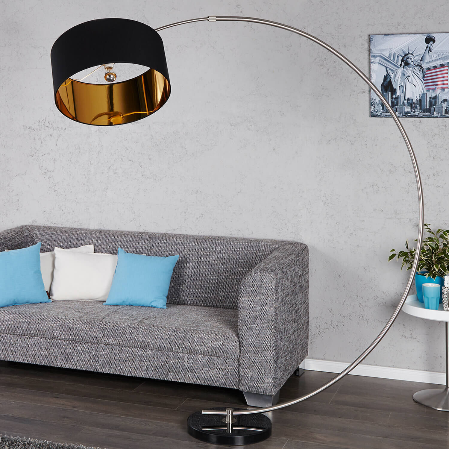 Lampadaire arqué Dimmable flexible extensible Lampe, Couch, Mobiliar, Stehlampe