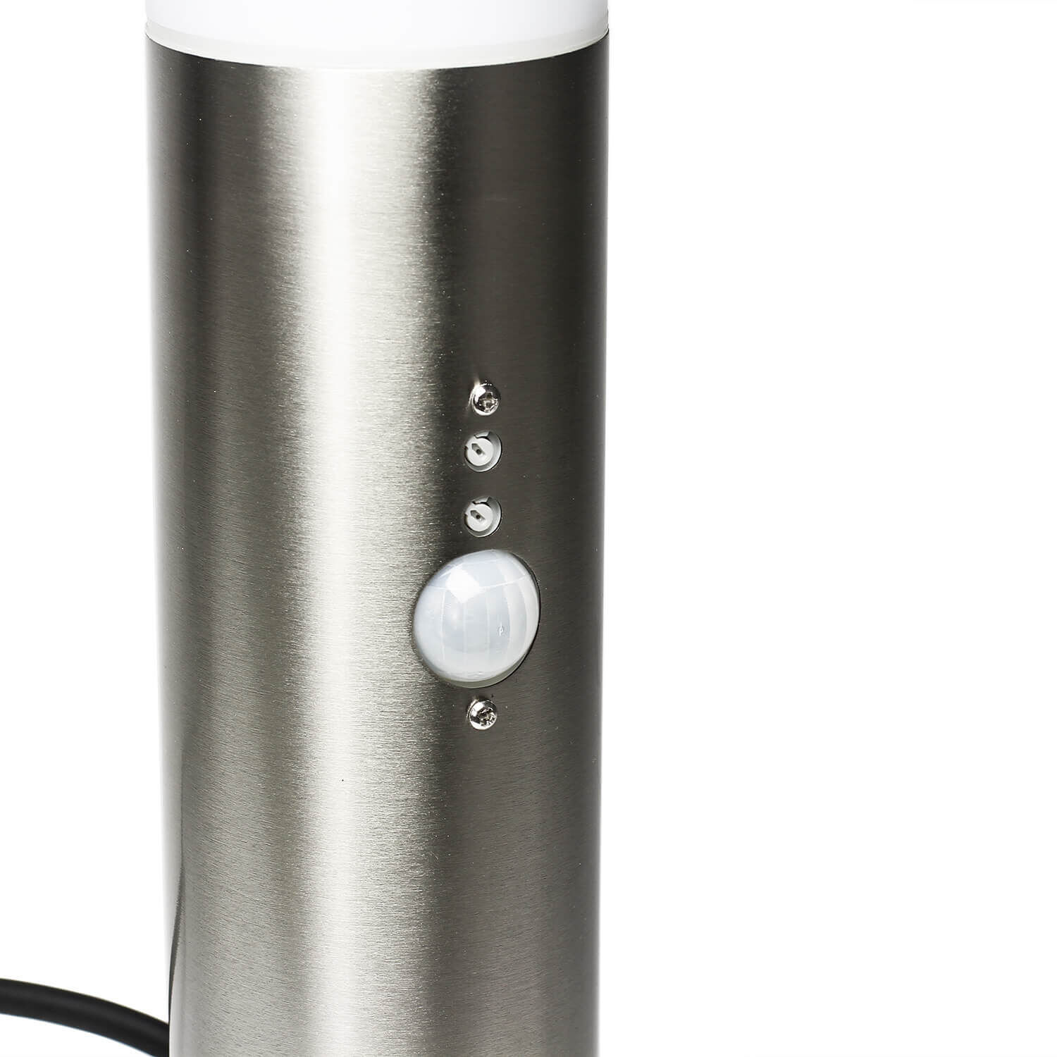 Außenleuchte mit Bewegungsmelder Edelstahl IP44 Edelstahl, Lampe, Metallisch, Pulverbeschichtet, LED-Licht