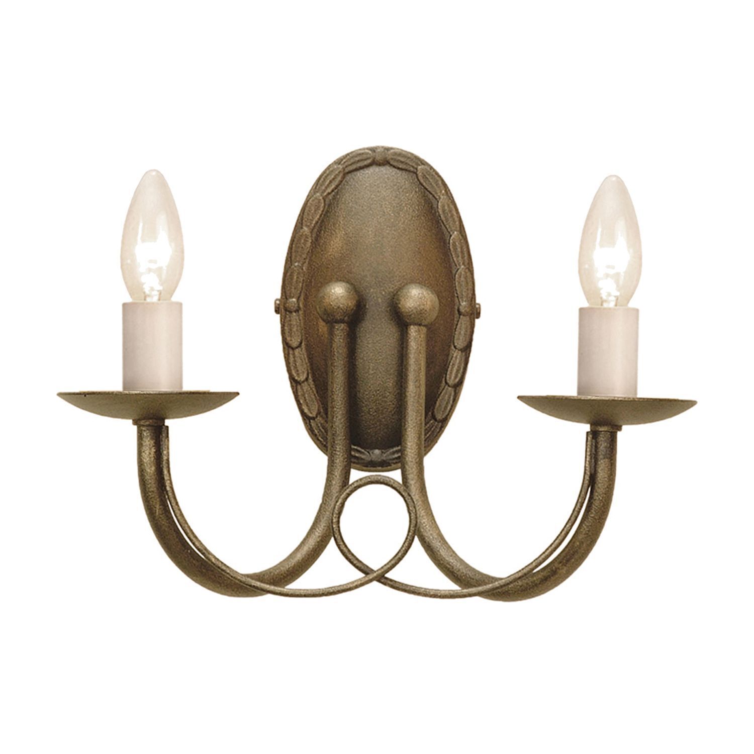 Edle Wandleuchte GOTICA 5 Gold Kerzenform Lampe