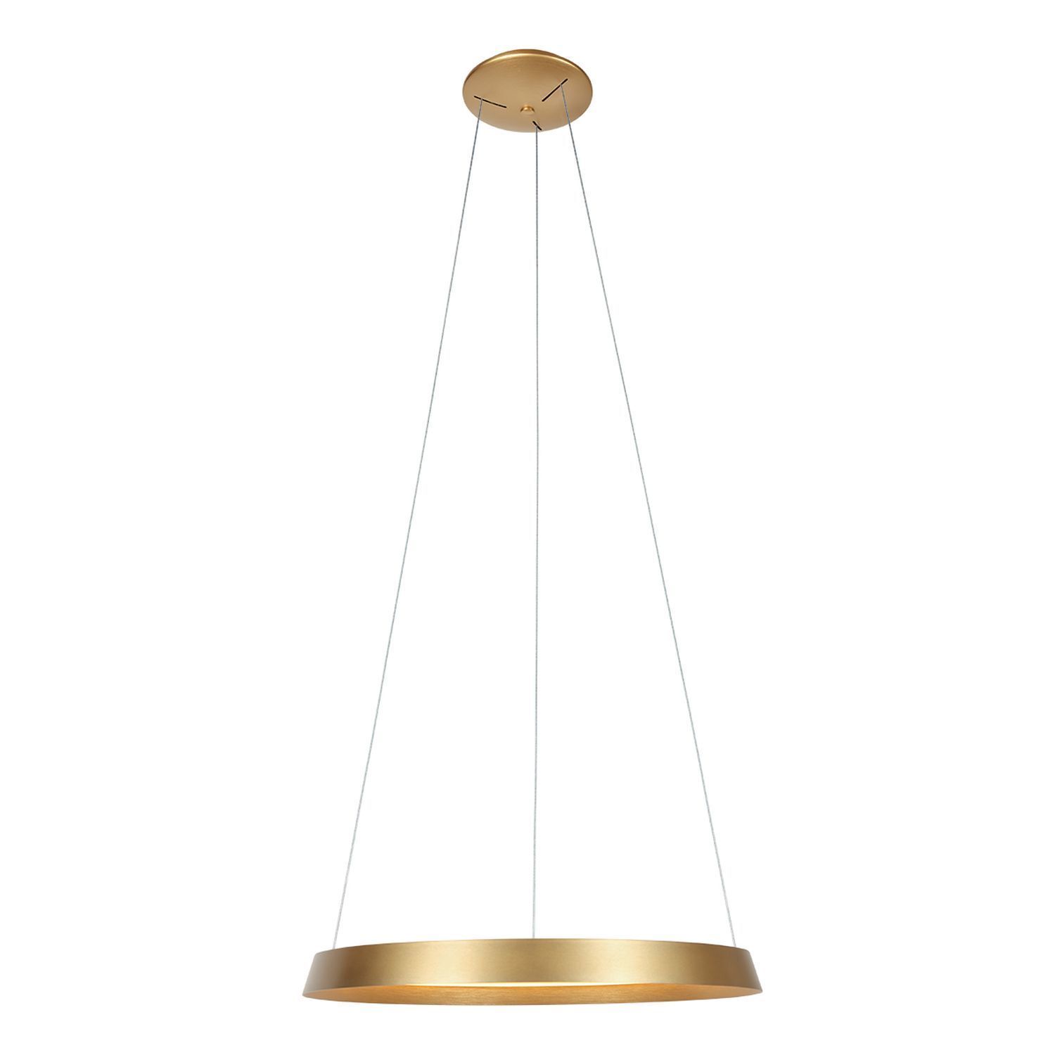 LED Hängelampe rund in Gold B:60 cm 50 W 2700 K elegant