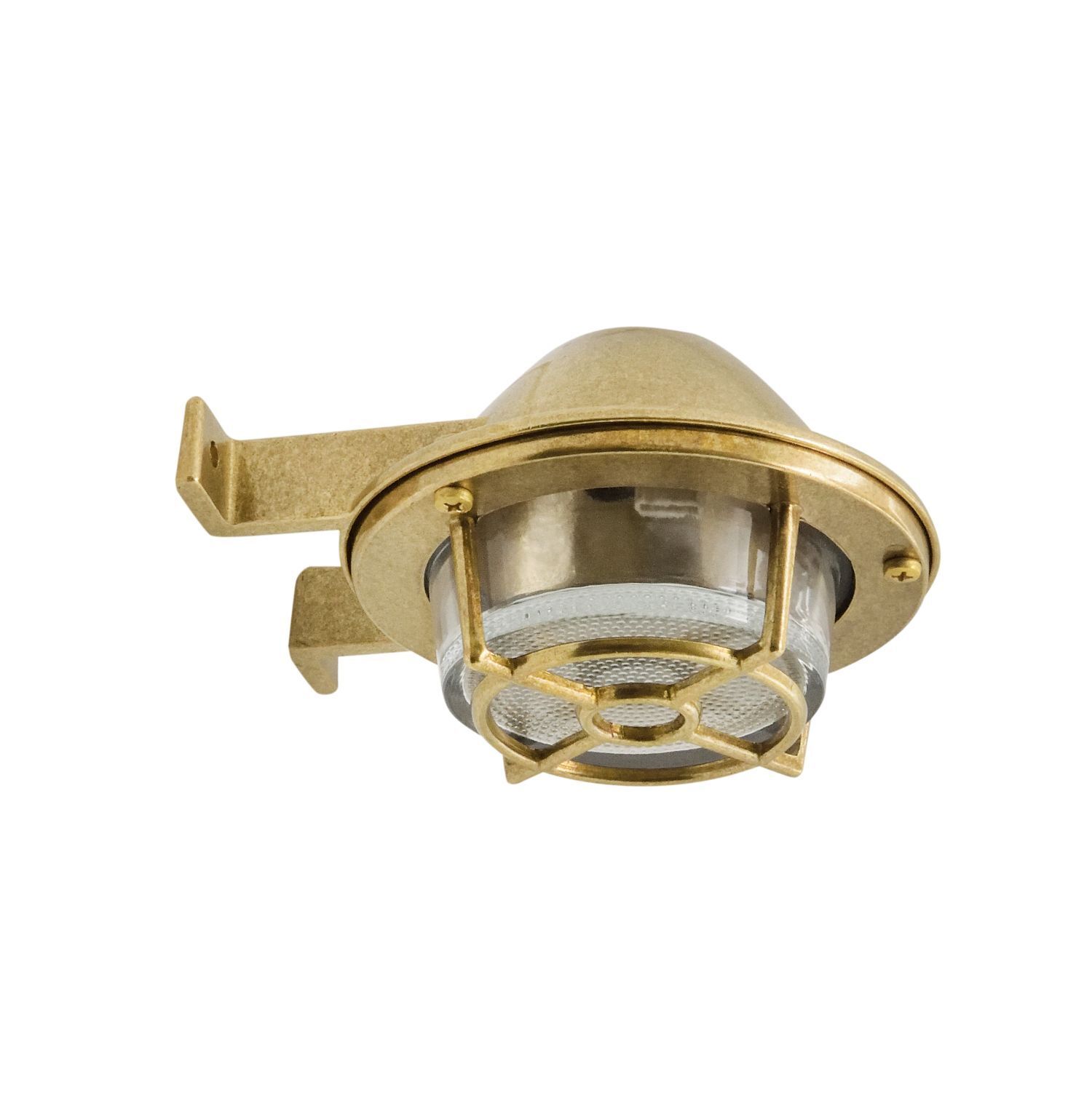 Außenwandlampe Messing massiv Glas 14 cm breit IP64 G9 Wasser, Bronze, Drinnen, Zimmer, Duscharmatur