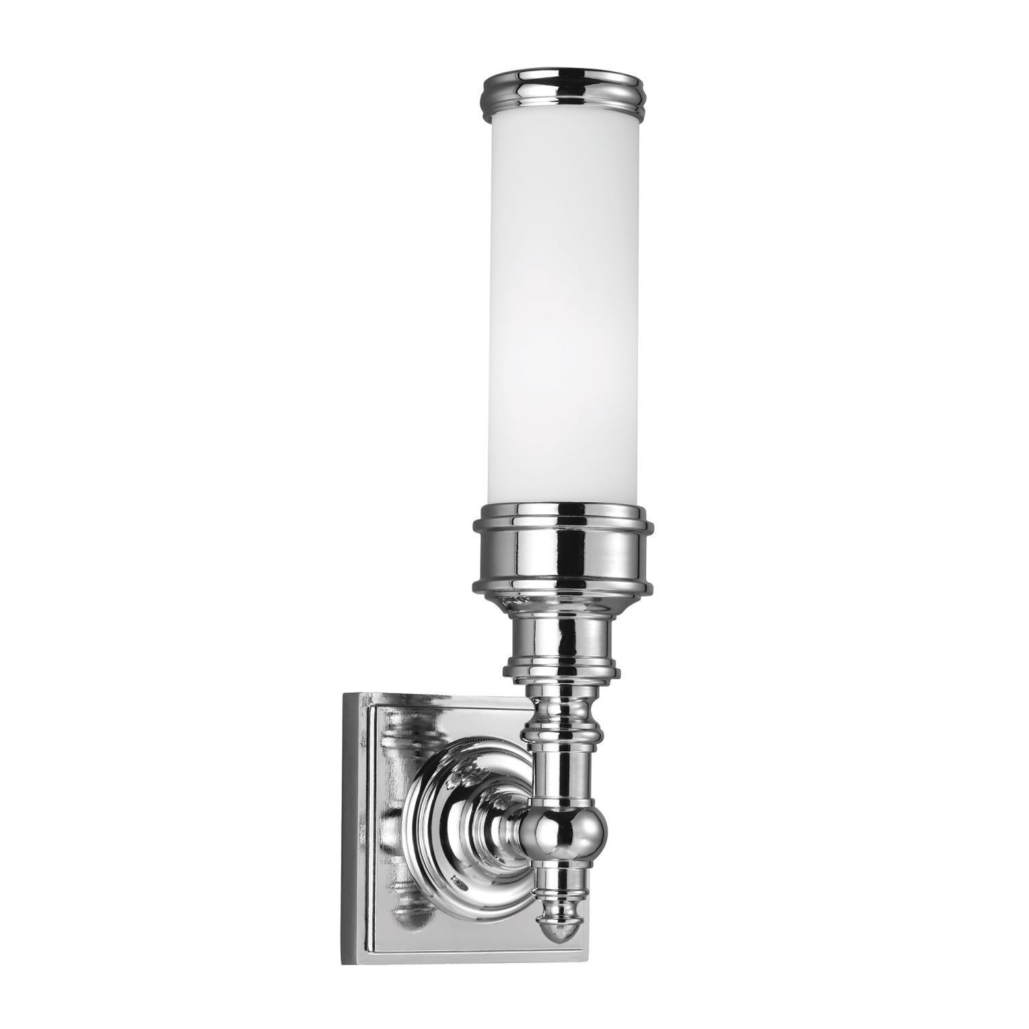 Jugendstil Bad Lampe LED Chrom Weiß IP44 Wand