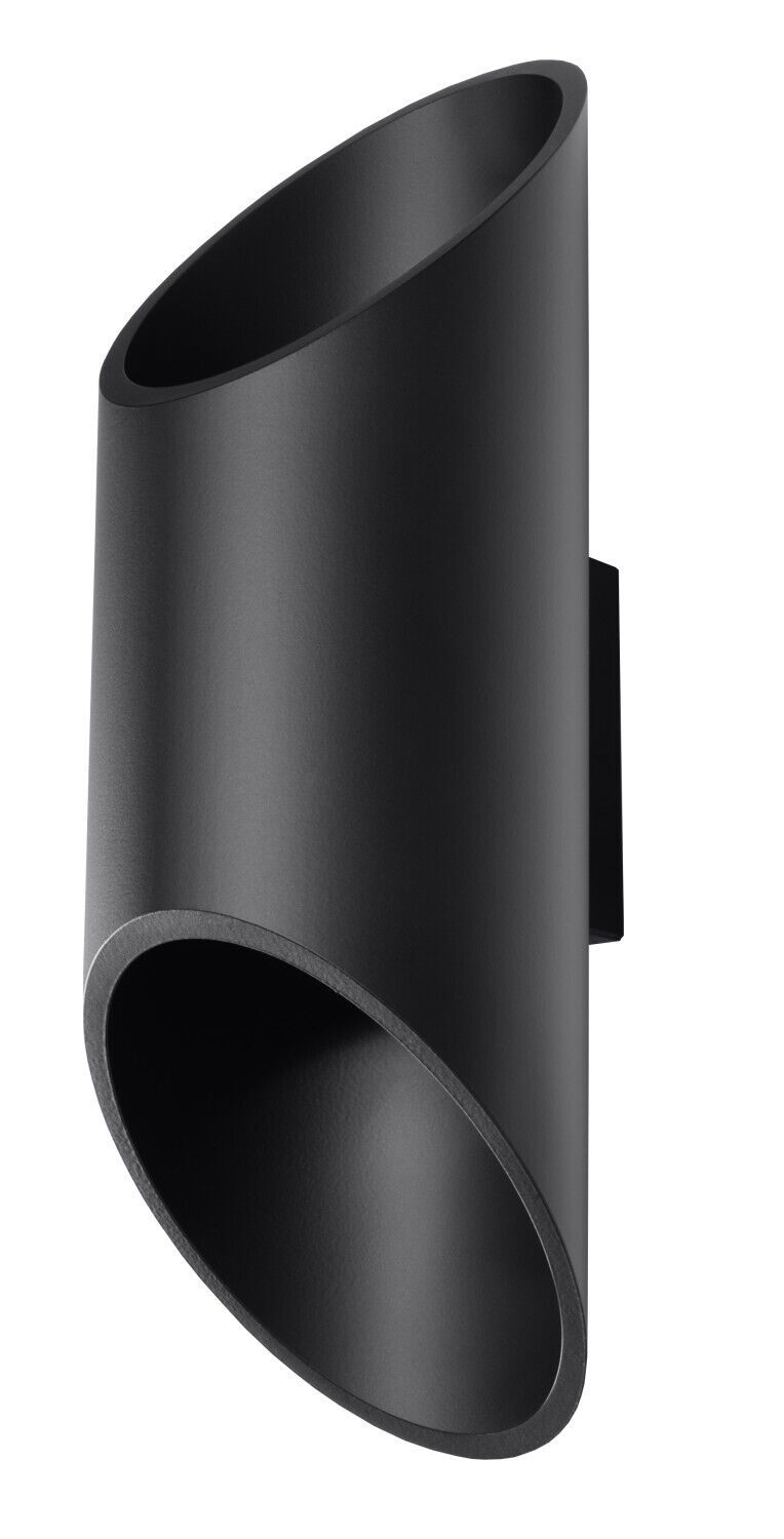 Schwarze Wandleuchte Up & Down Spot Ø10cm H:30cm