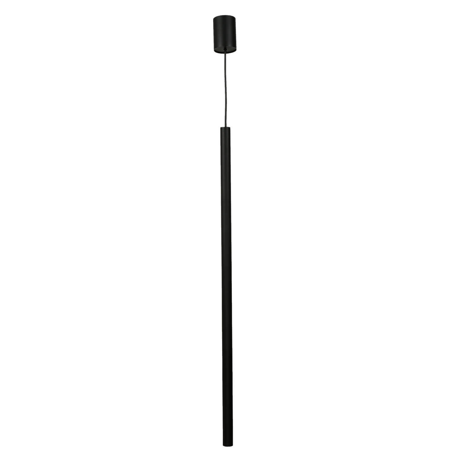 Schwarze Hängelampe Metall Zylinder G9 schmal