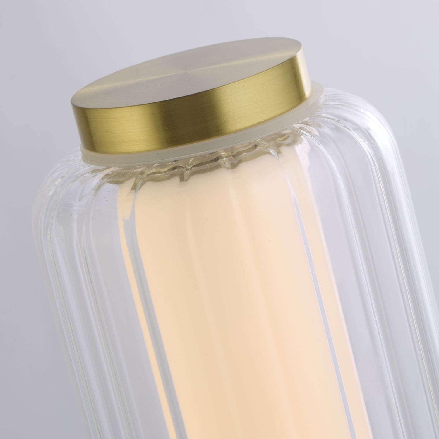 Lampe de table LED basse verre métal Touch Dimmer 31 cm Krug, Band