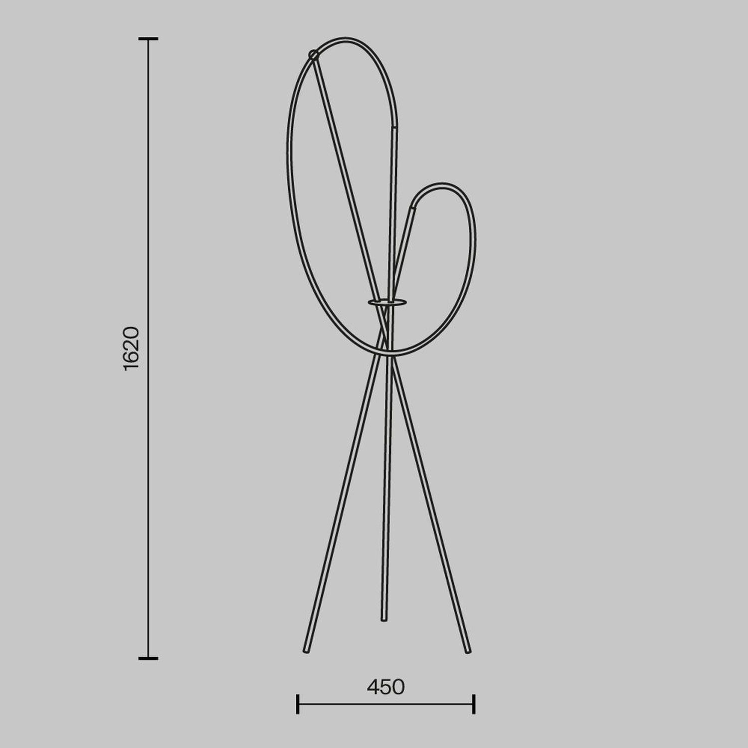 LED Stehlampe Tripod dimmbar Schwarz 162 cm 36 W 3000 K hänger, ständer, kreation, loom, design