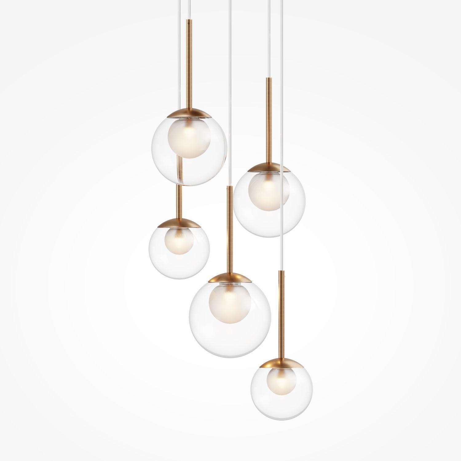 Pendelleuchte Metall Glas G9 Ø 58 cm H: max. 344,1 cm