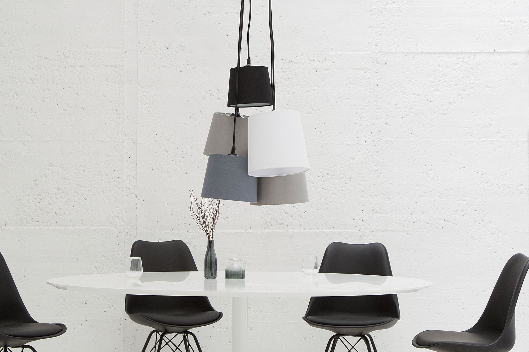 Lampe à suspendre Design moderne stylisé Noir Gris