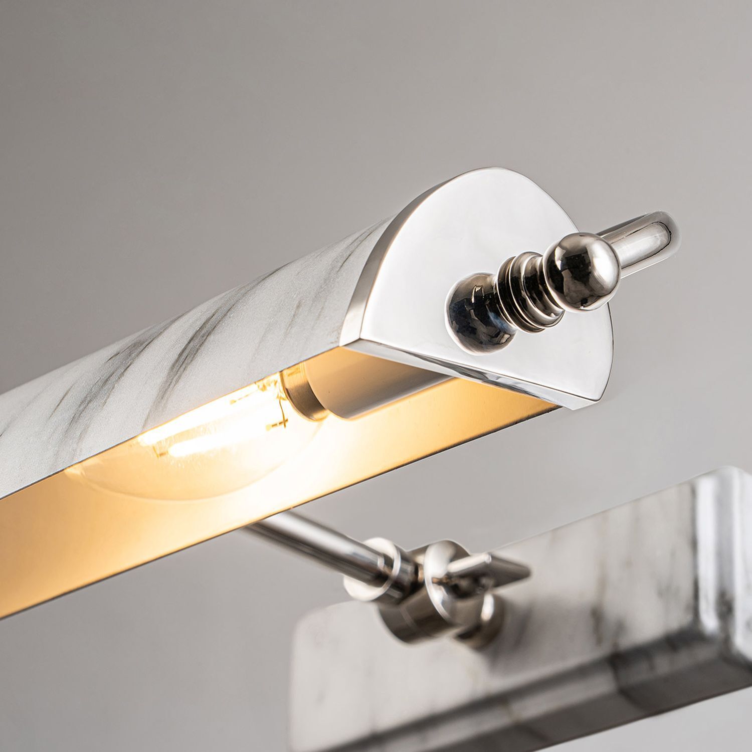 Bilderleuchte Metall verstellbar B: 44,5 cm Marmor Optik Beleuchtung, Sinken, Waschbeckenhahn