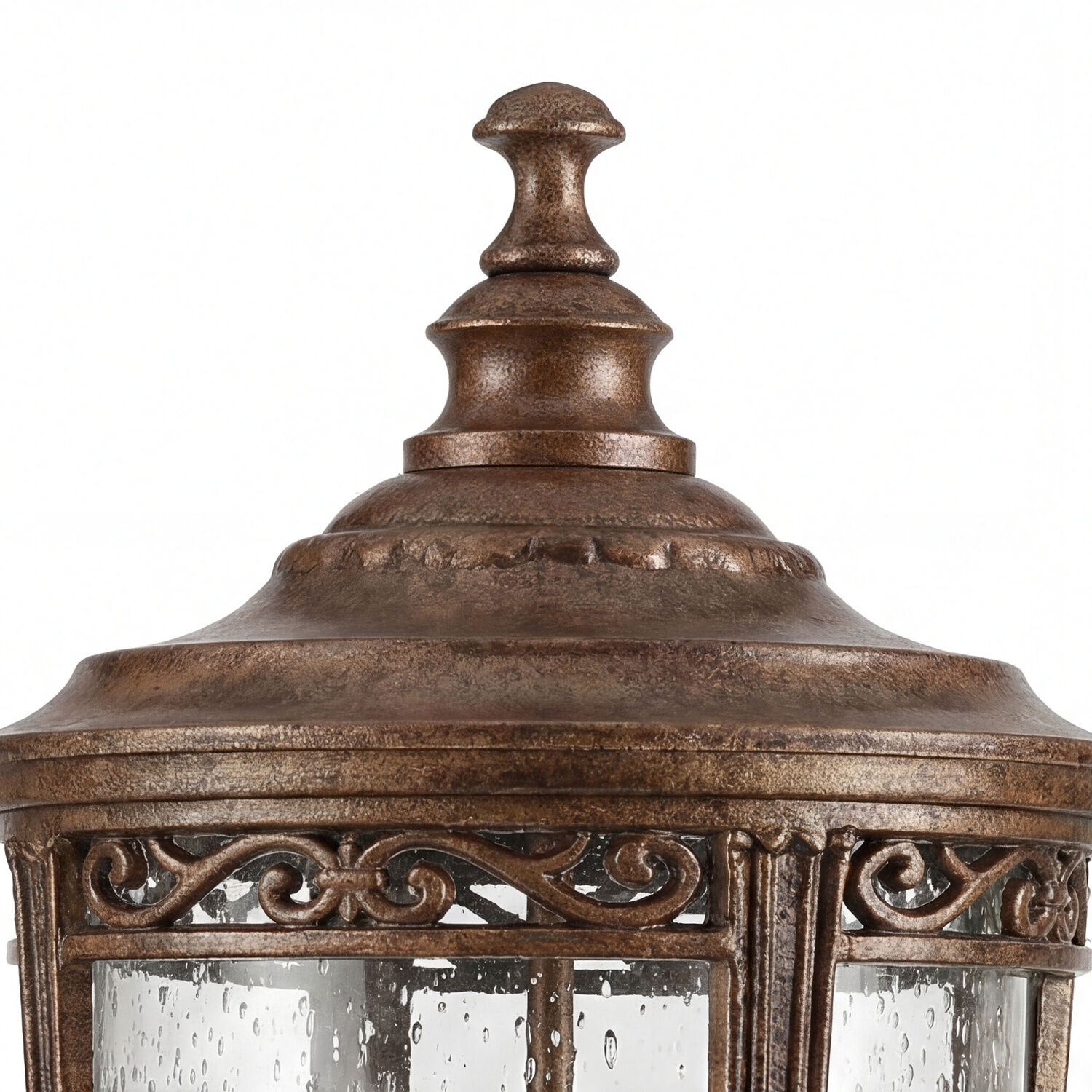 Deckenlampe, Hängeleuchte, Bronzefarben, Glasfenster, ornamenten