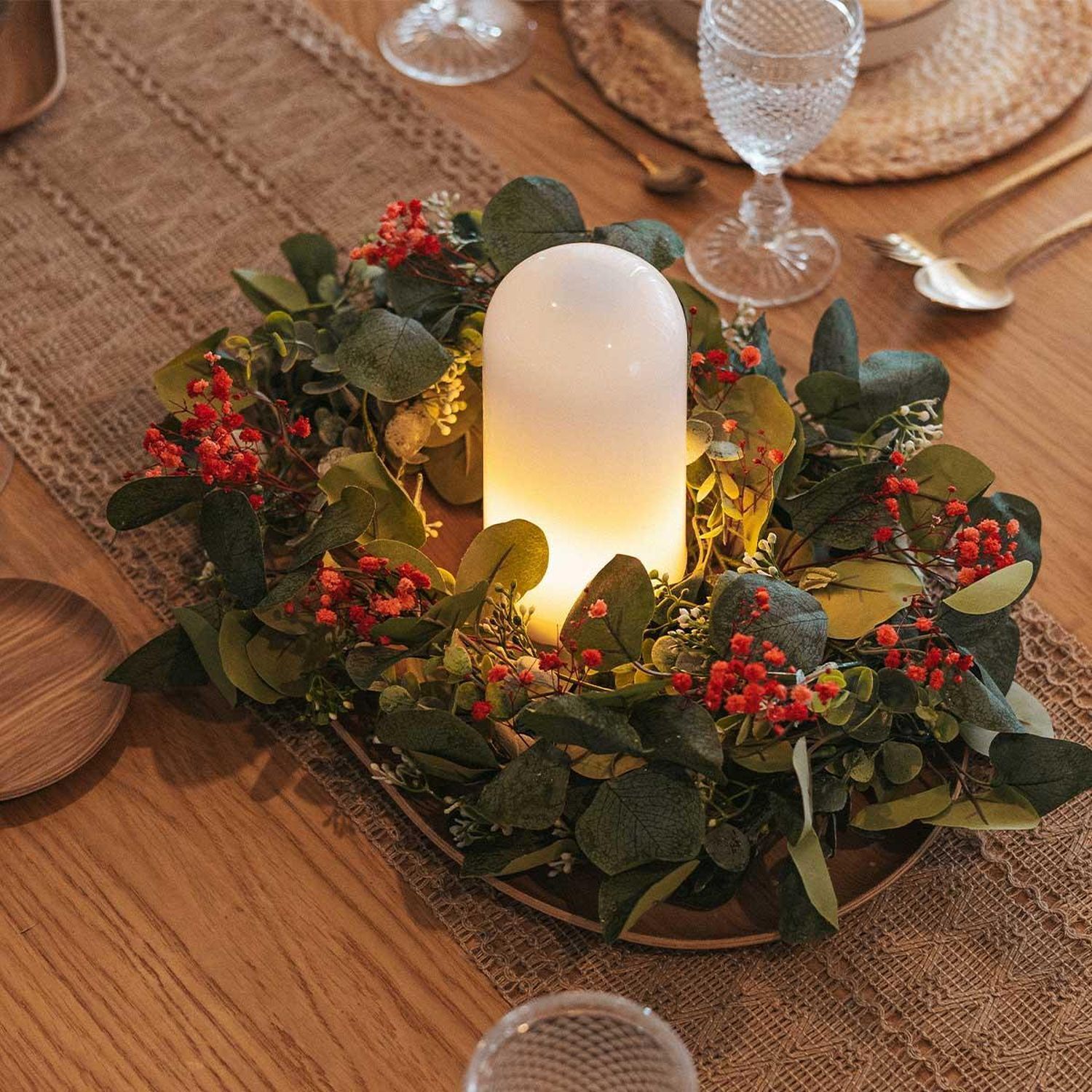 LED Tischlampe kabellos tragbar Akku Dimmer IP54 2000K Outdoor Kerze