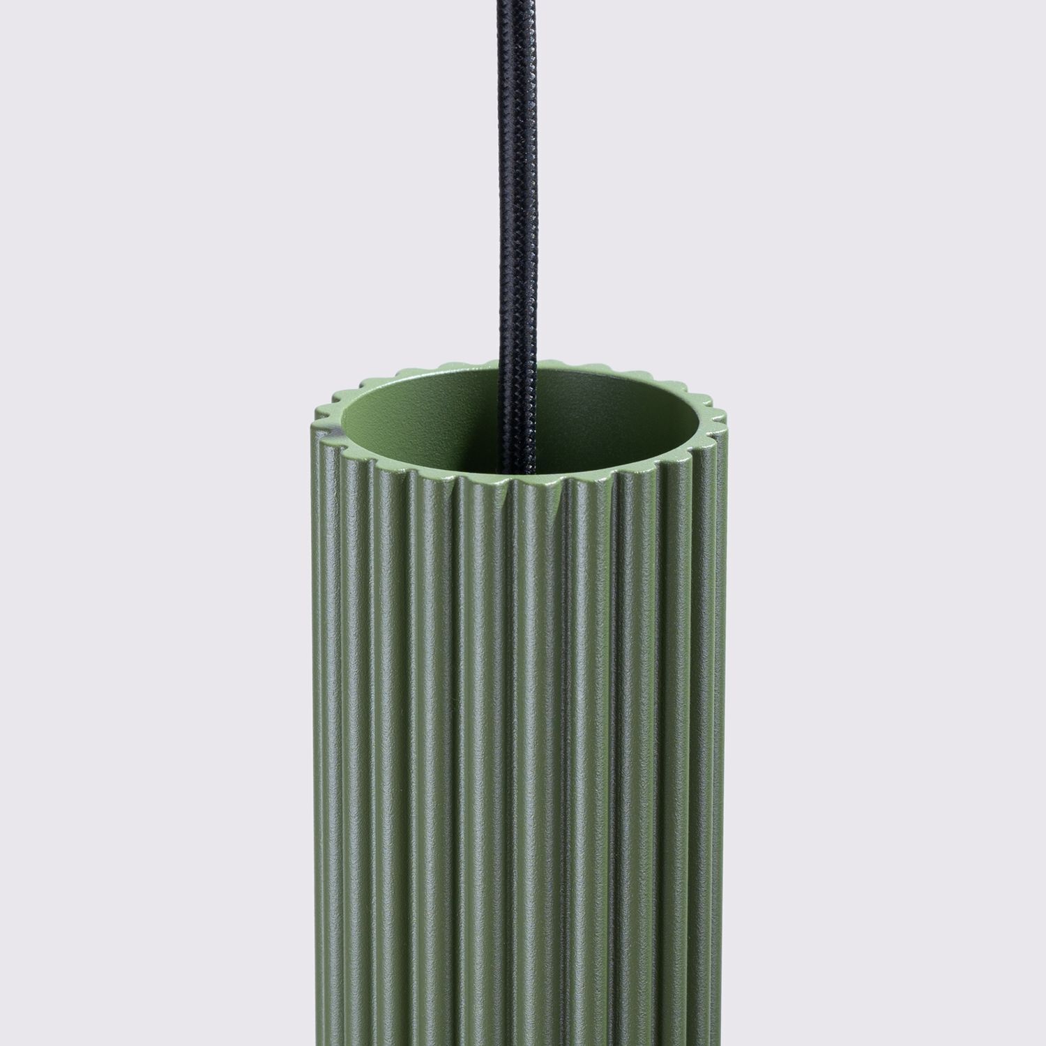 Lampe à suspendre en métal à 3 flammes GU10 L : 45 cm en vert Moderne