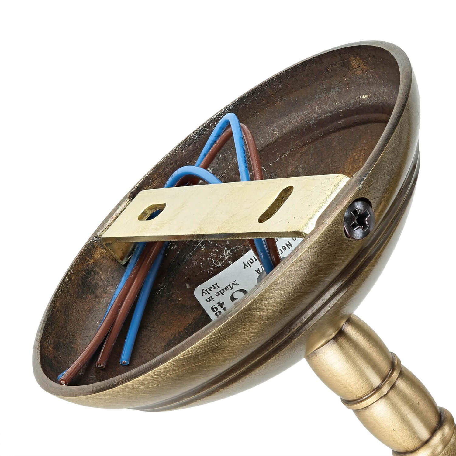 Schwenkbare Deckenleuchte Rustikal Bronze Hell Bronze, Rauchrohr