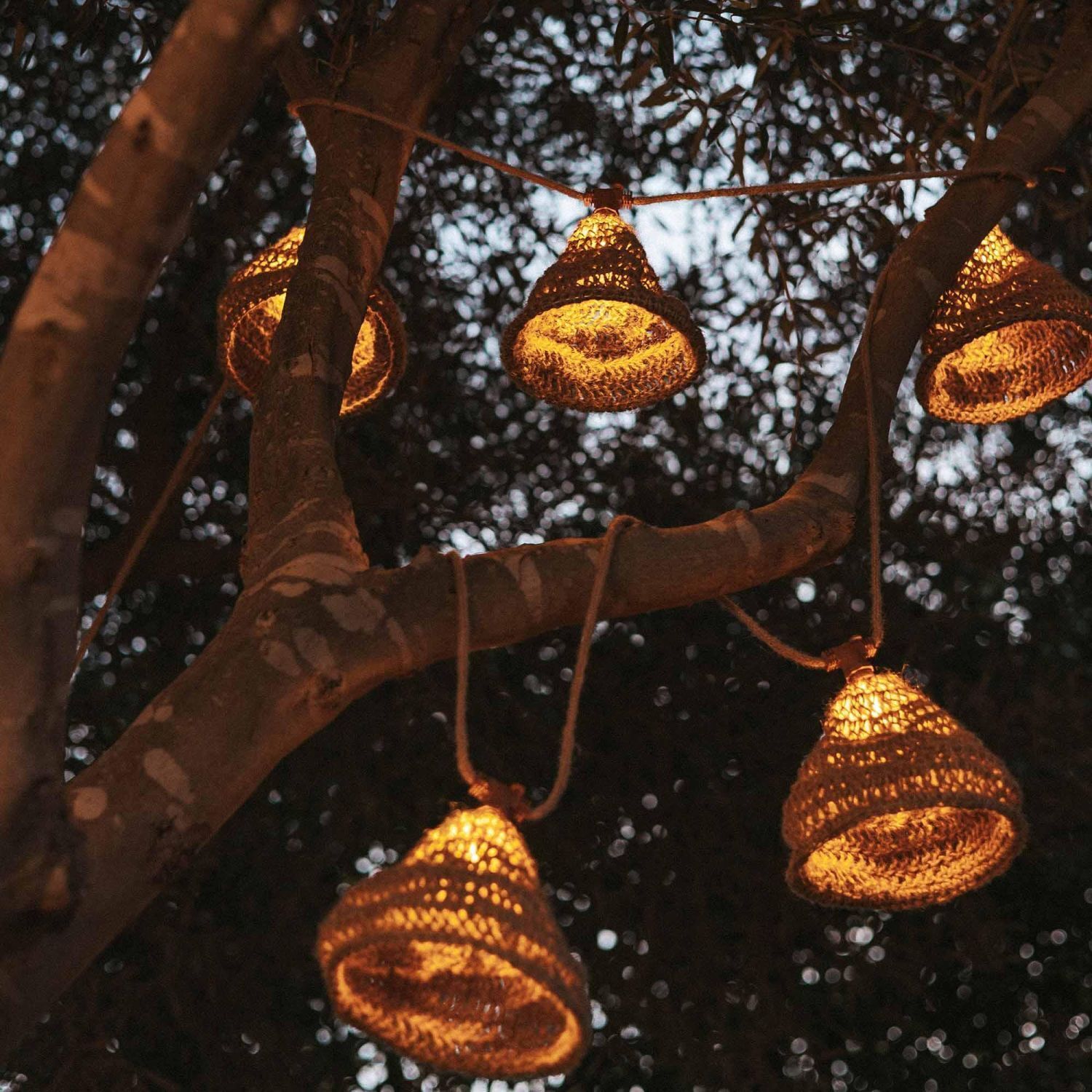 LED Solarlichterkette Garten 5m lang Outdoor Jute IP44 LED Solarlichterkette Garten 5m lang Outdoor Jute IP44