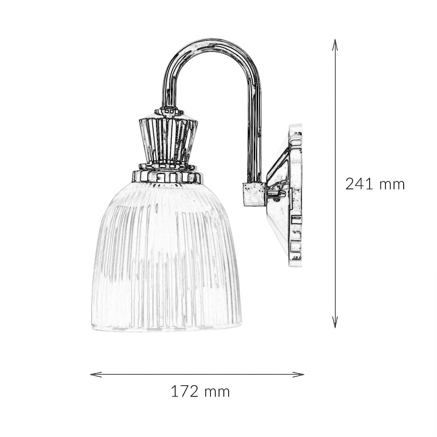 Stilvolle Badleuchte mit LED IP44 Riffelglas COSTILLA Sinken, Waschbeckenhahn