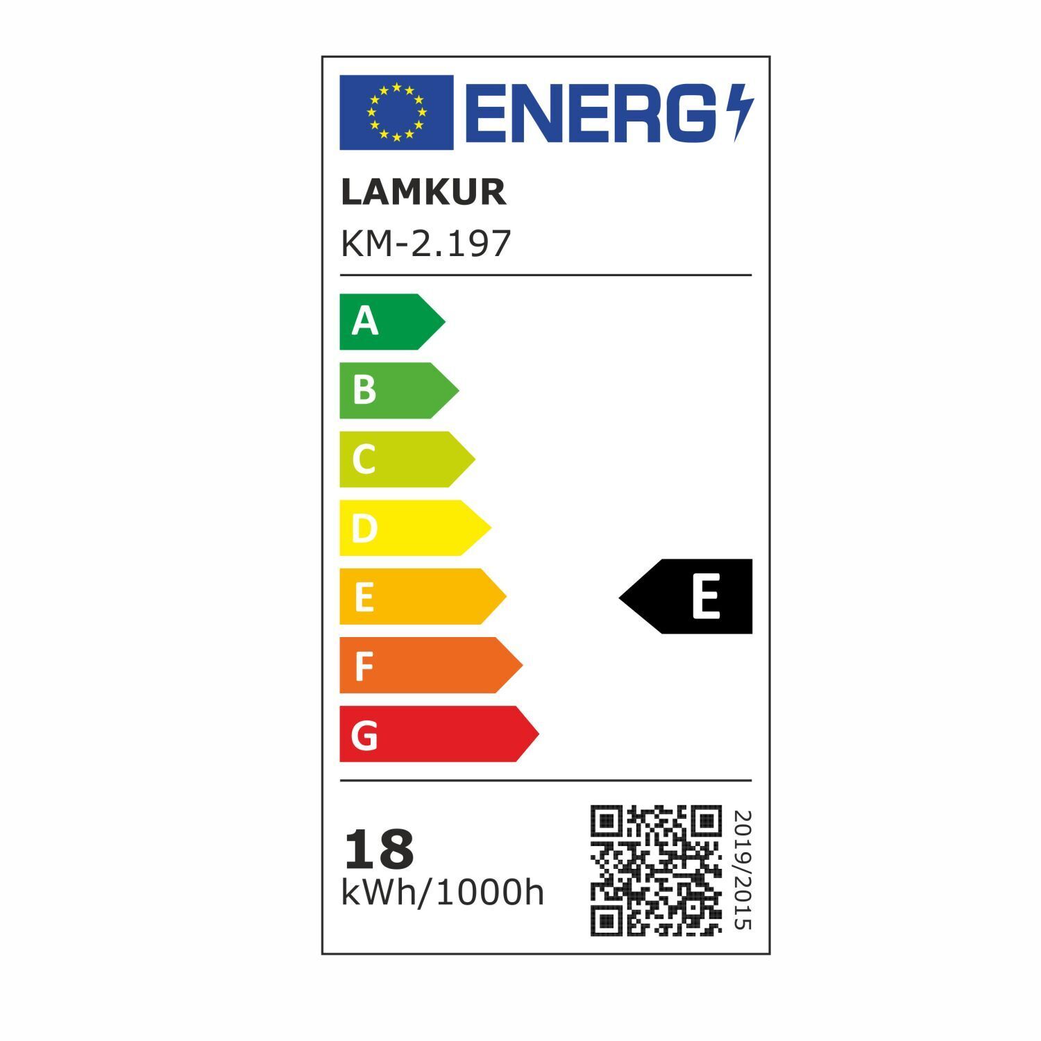 LED Wandleuchte indirekt Schwarz H:80 cm 15 W 4000 K QR Kode