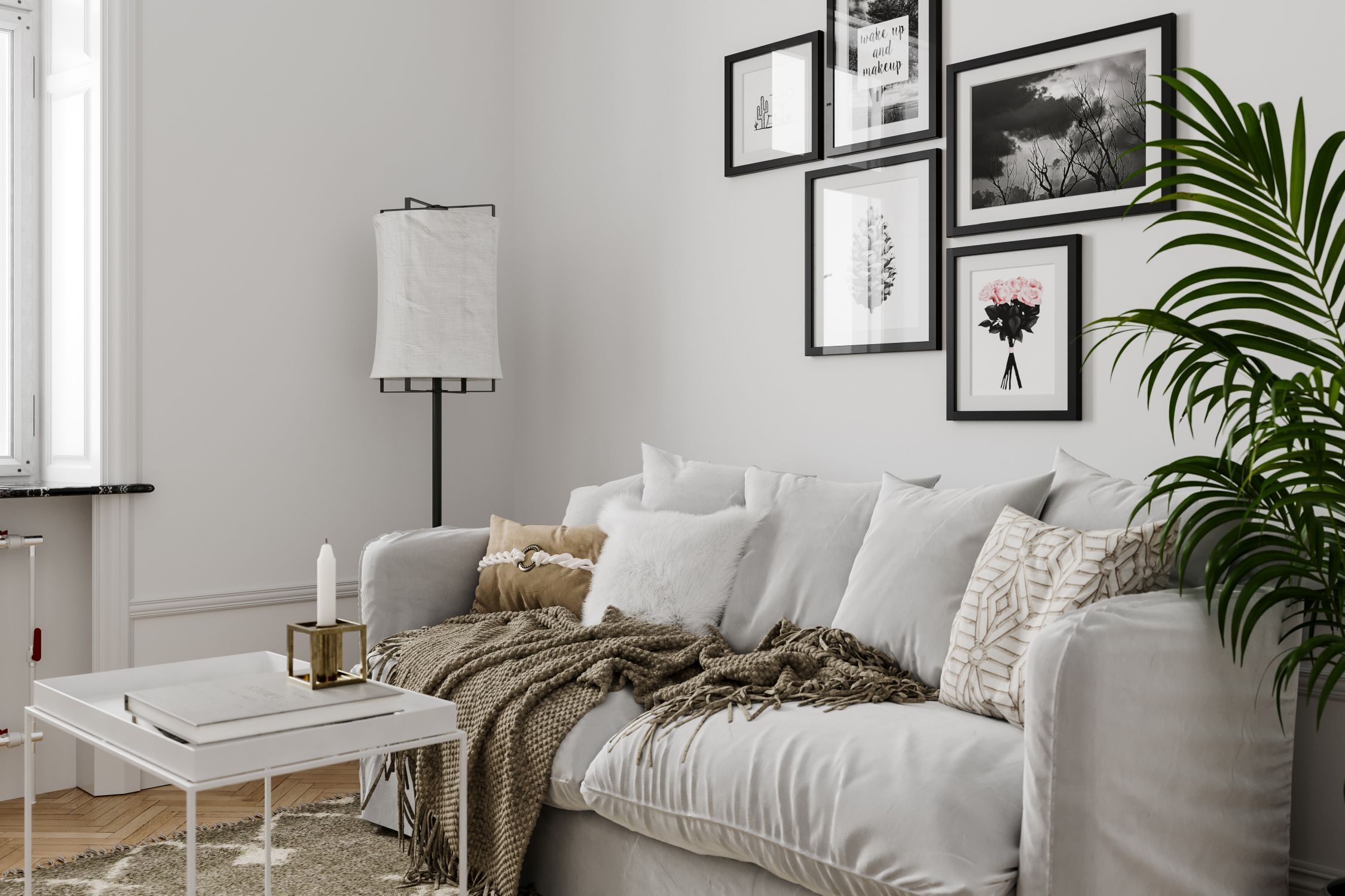 Dekoration für Zuhause, Kissen, Wohnzimmer, Couch, Innenarchitektur