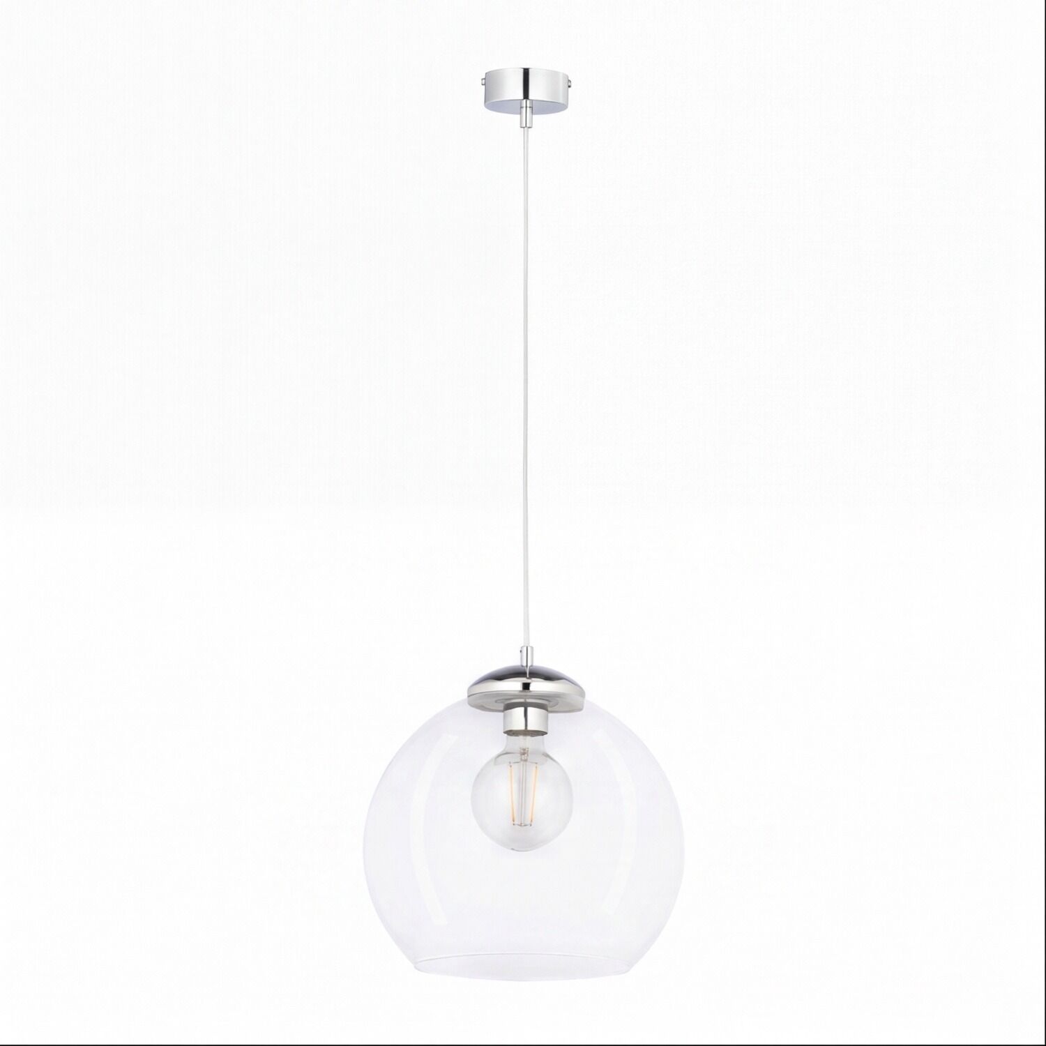 Pendelleuchte Metall Glas Kugel Ø29cm E27 stilvoll