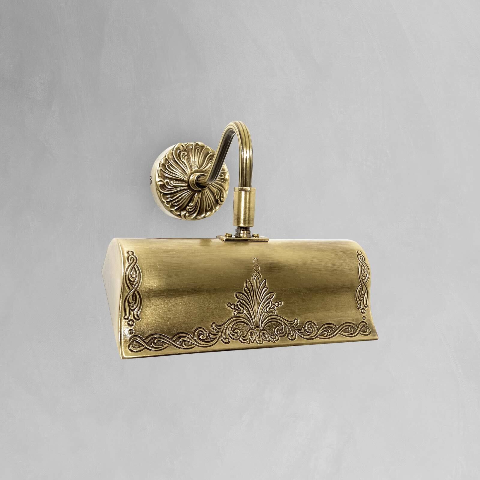 Lampe à tableau Art Nouveau L : 19,5 cm en bronze E14 laiton Bronze, Sinken, Waschbeckenhahn