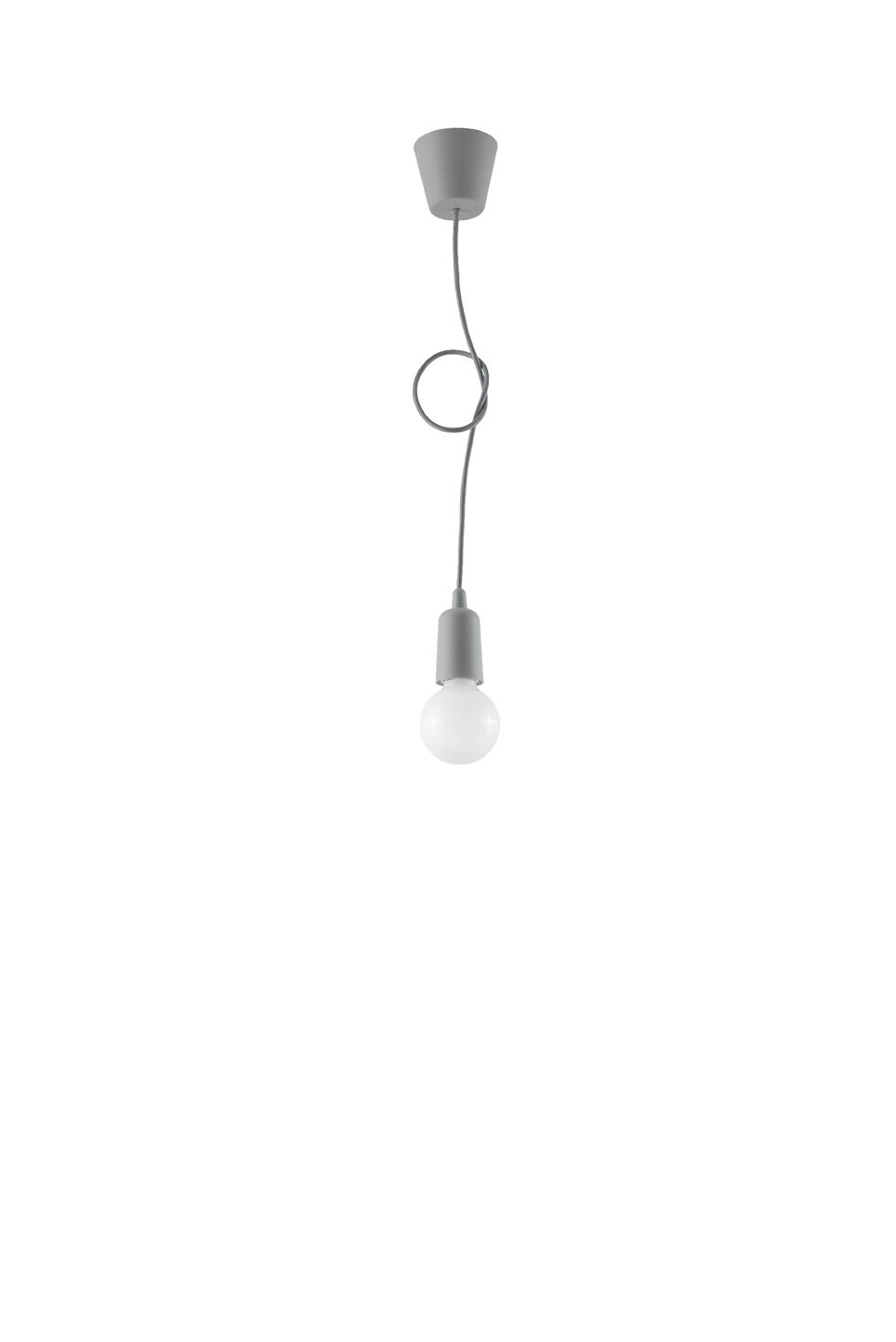Lampe à suspendre rétro Gris réglable jusqu'à 90cm pour E27