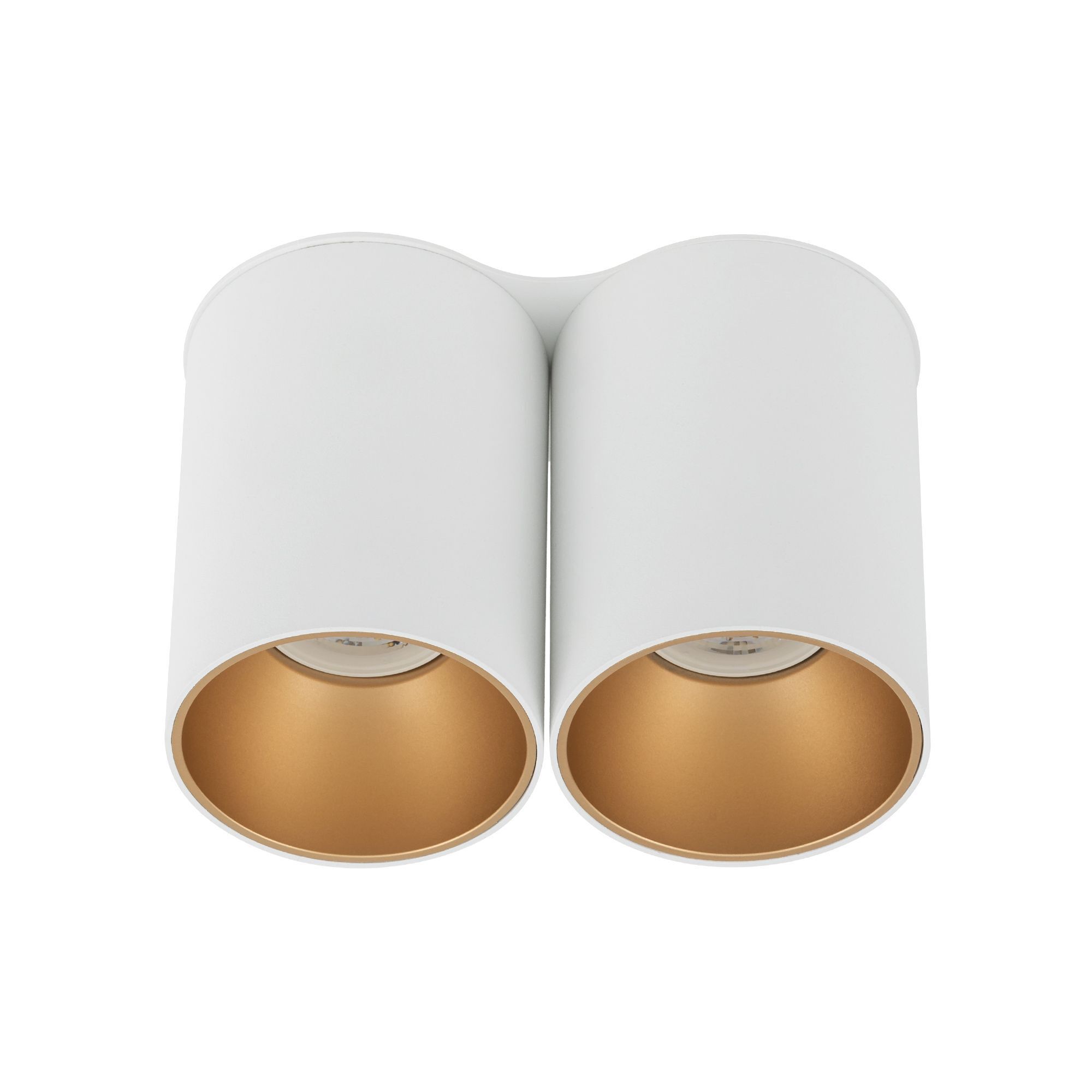 Wand-bling?, Deckenleuchte, doppelzylinder, weiß, goldenes Innenleben, Lampenzubehör