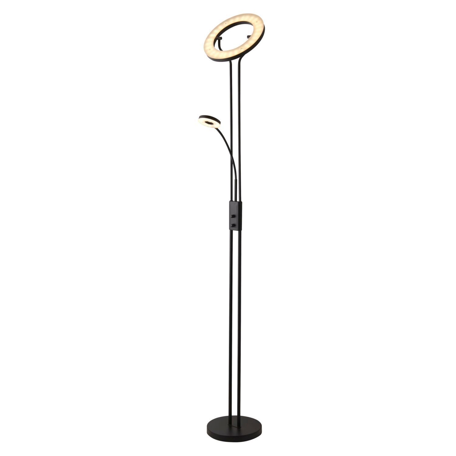 Plafonnier LED à intensité variable 193 cm 3000 K noir Bras de lecture