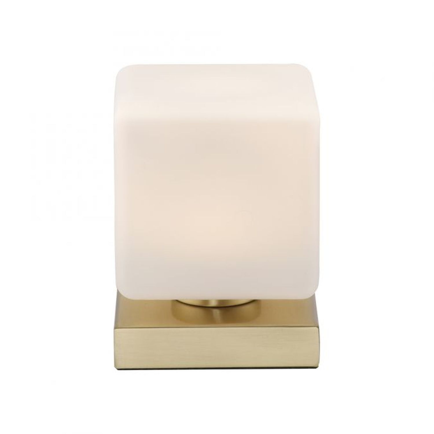 LED Tischleuchte Glas 16 cm 580 lm dimmbar in Messing