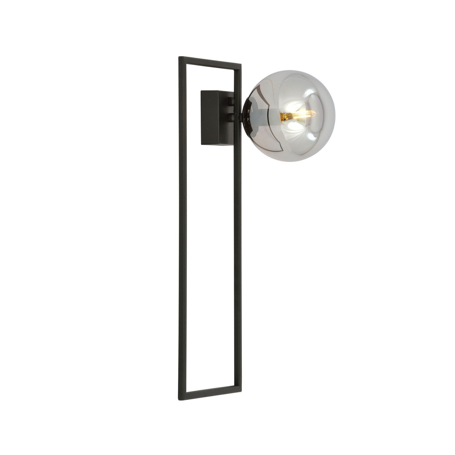 Deckenlampe Kugelschirm L: 50 cm Schwarz Grau E14 Glas Metall