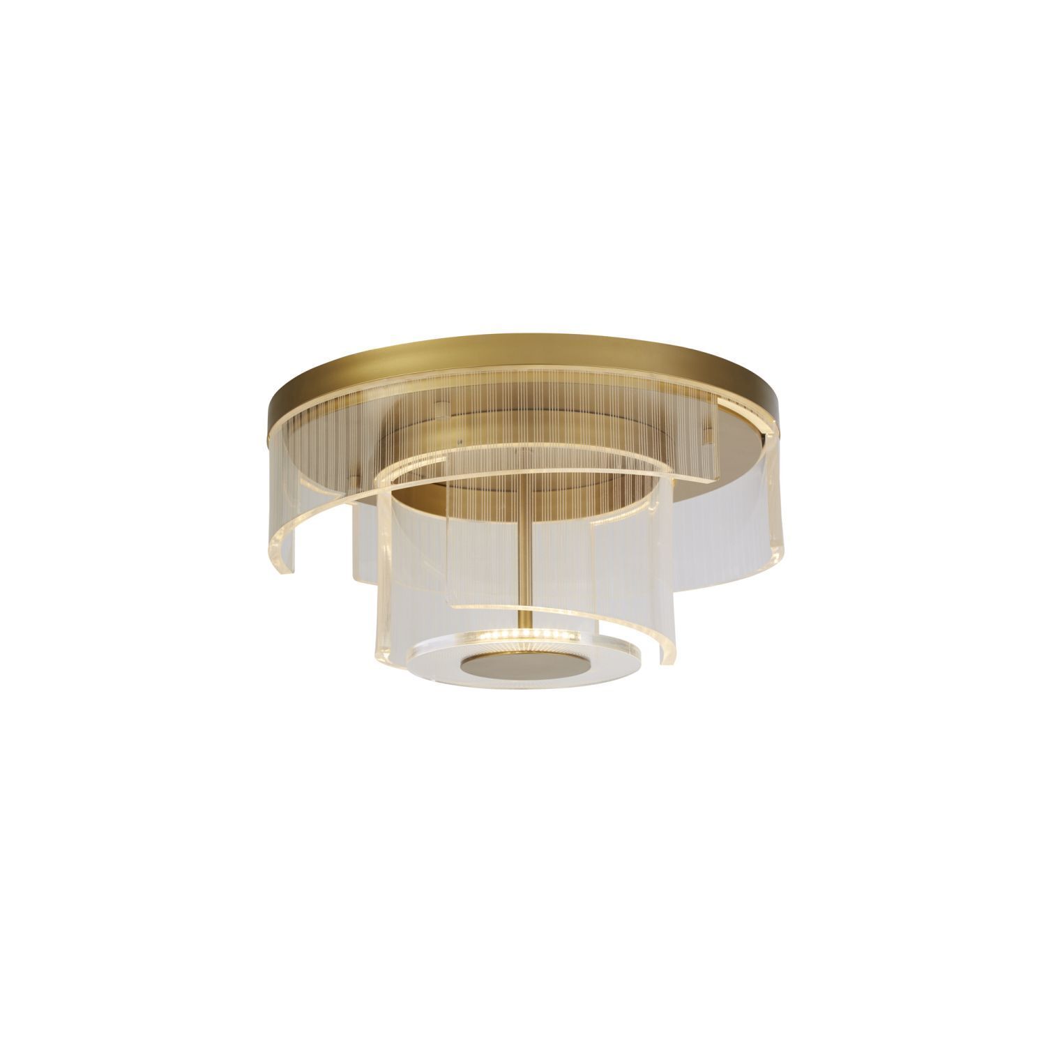 Stilvolle LED Deckenlampe Metall Ø40 cm in Gold 1046 lm Deckenleuchte
