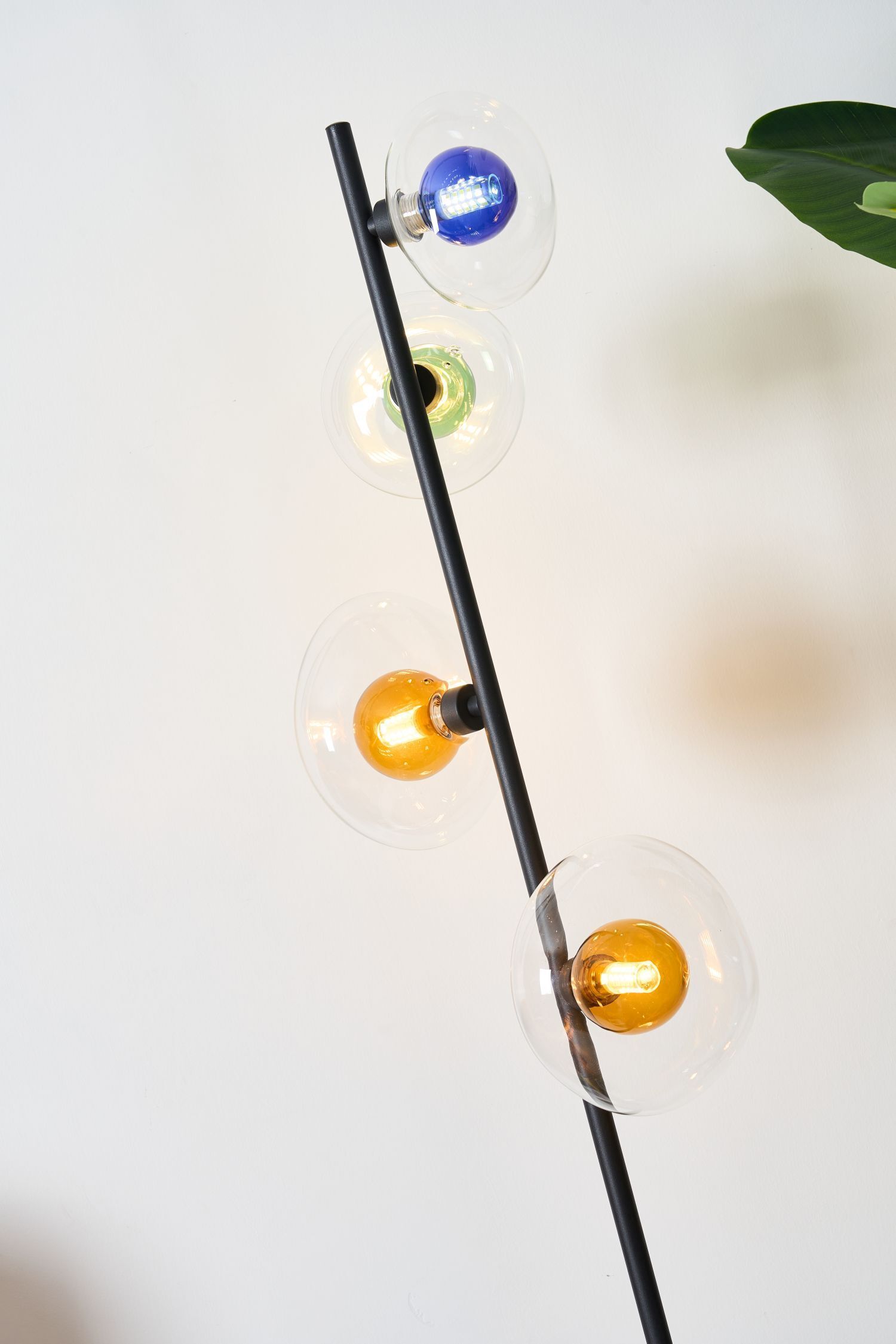 Lampadaire Vert Bleu Ambre G9 160 cm Moderne