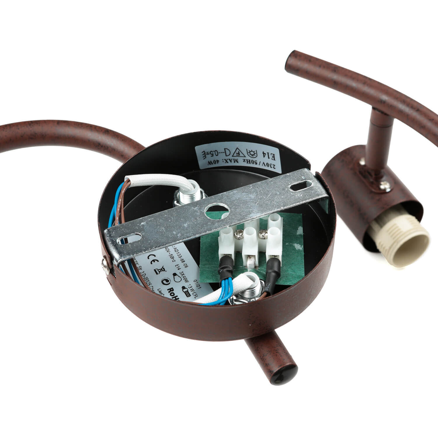 Geometrischer Spot Metall Retro in Rostbraun MIA Geometrischer Spot Metall Retro in Rostbraun MIA