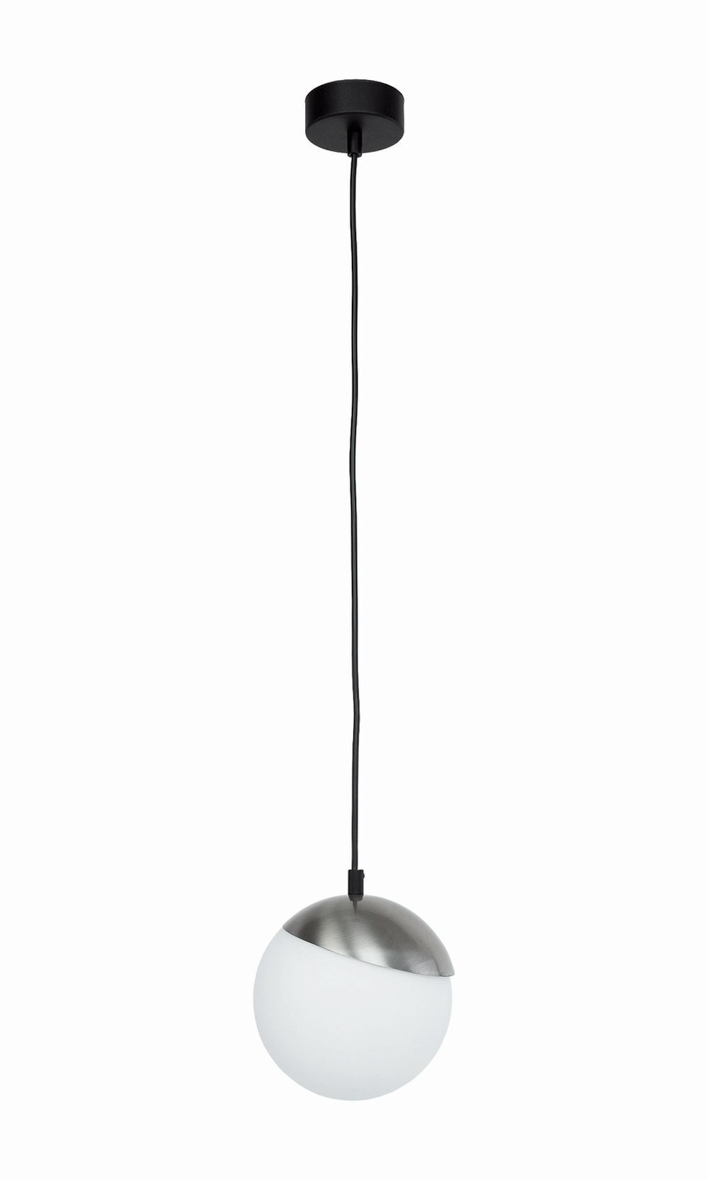 Lampe à suspendre élégante en nickel verre métal Ø15cm